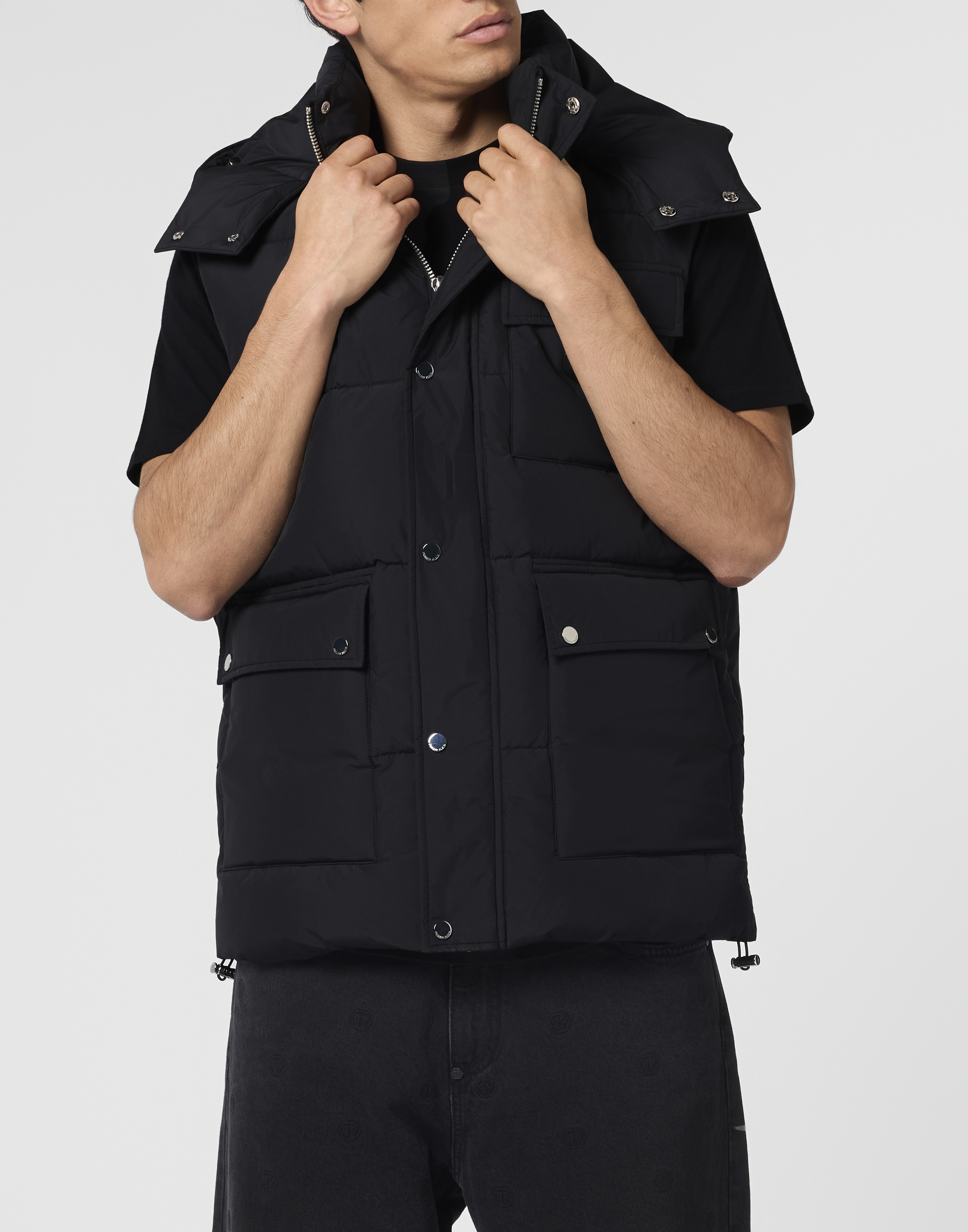 PHILIPP PLEIN Steppjacke »Nylon Puffer Vest Gothic Plein«