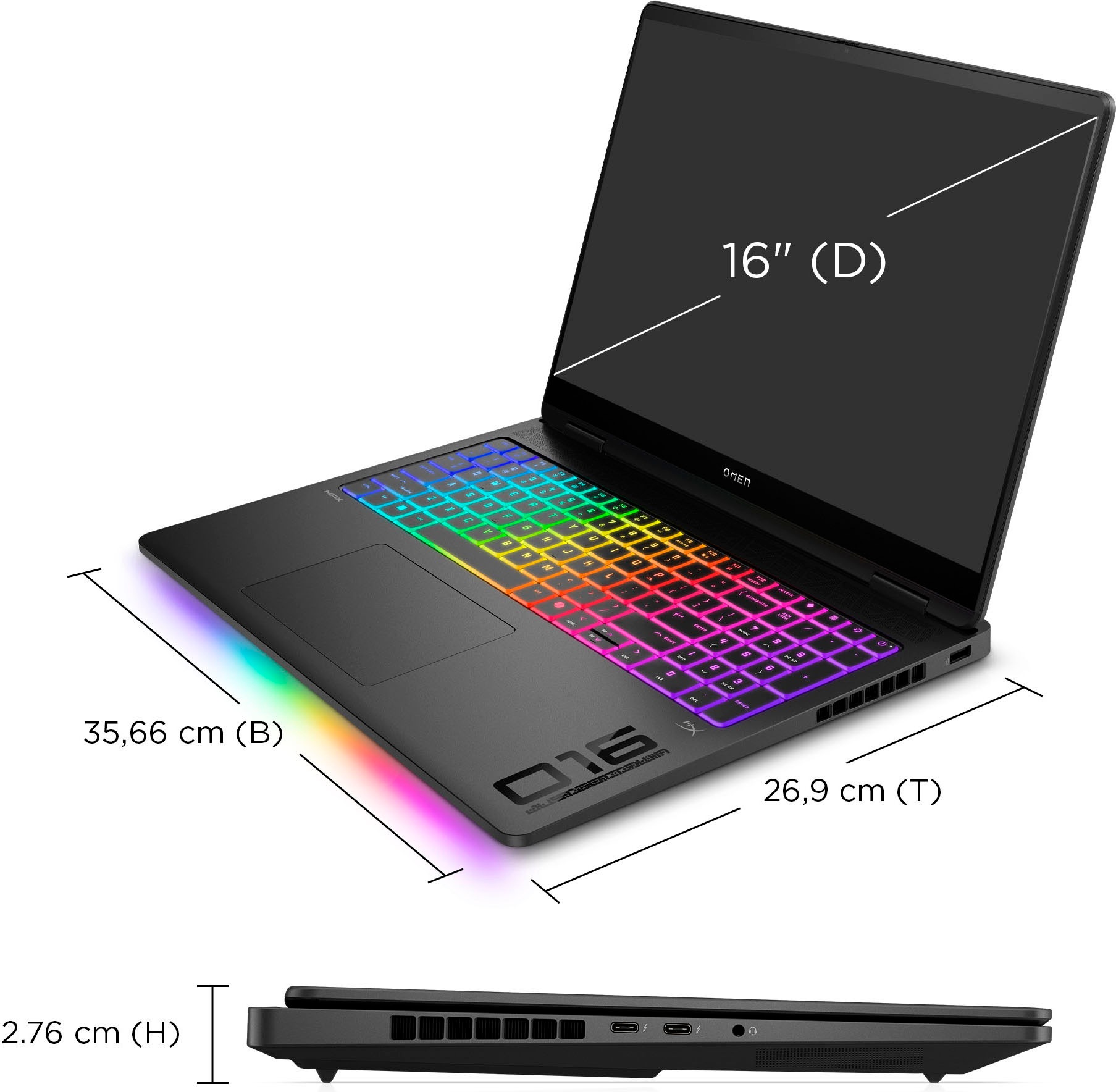 HP Gaming-Notebook »Omen Max 16-ah0073ng«, 40,6 cm, / 16 Zoll, Intel, Core Ultra 7, GeForce RTX 5070, 2000 GB SSD