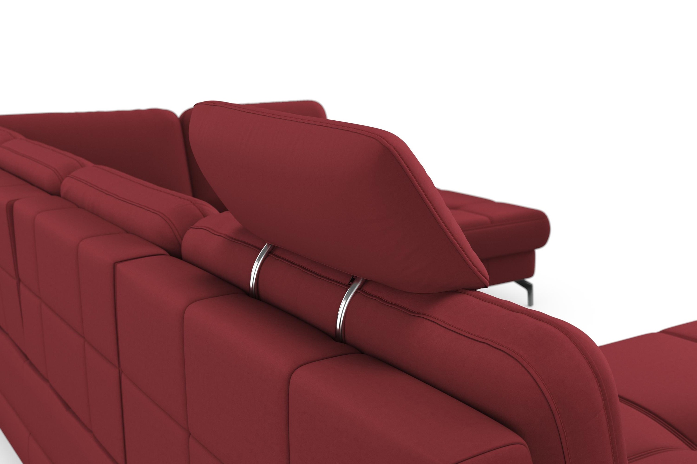 sit&more Wohnlandschaft »Bendigo U-Form«, inklusive Sitztiefenverstellung, Bodenfreiheit 12 cm, in 2 Fußfarben
