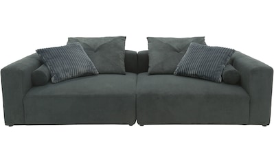 Big-Sofa »Suyana mit Federkern, B/T/H: 304/135/69 cm, Zierkissen + Kissenrollen«