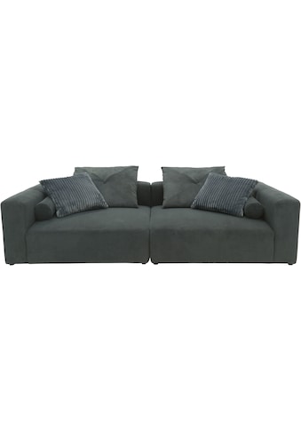 Big-Sofa »Suyana mit Federkern, B/T/H: 304/135/69 cm, Zierkissen + Kissenrollen«