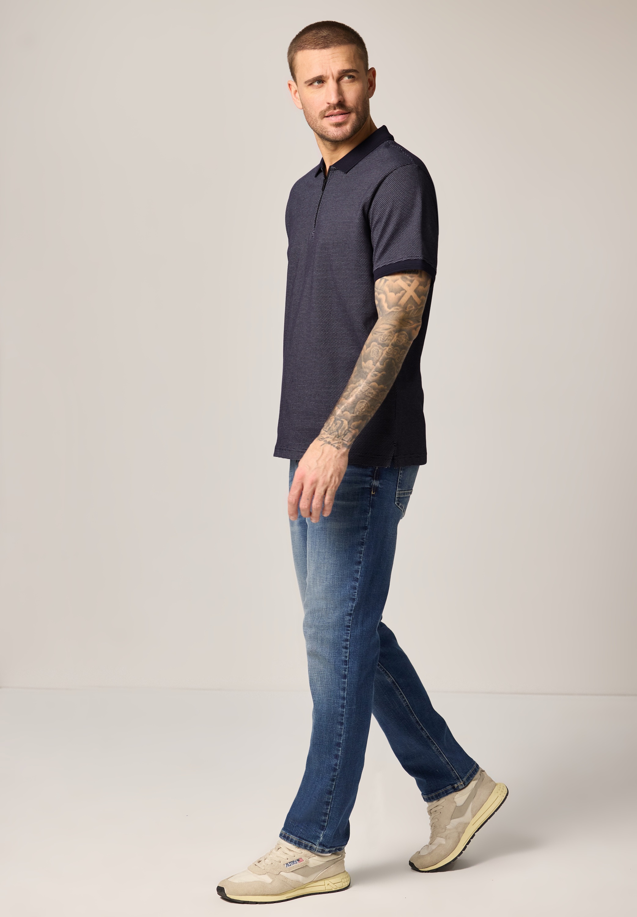 STREET ONE MEN Poloshirt im soften Baumwoll-Mix