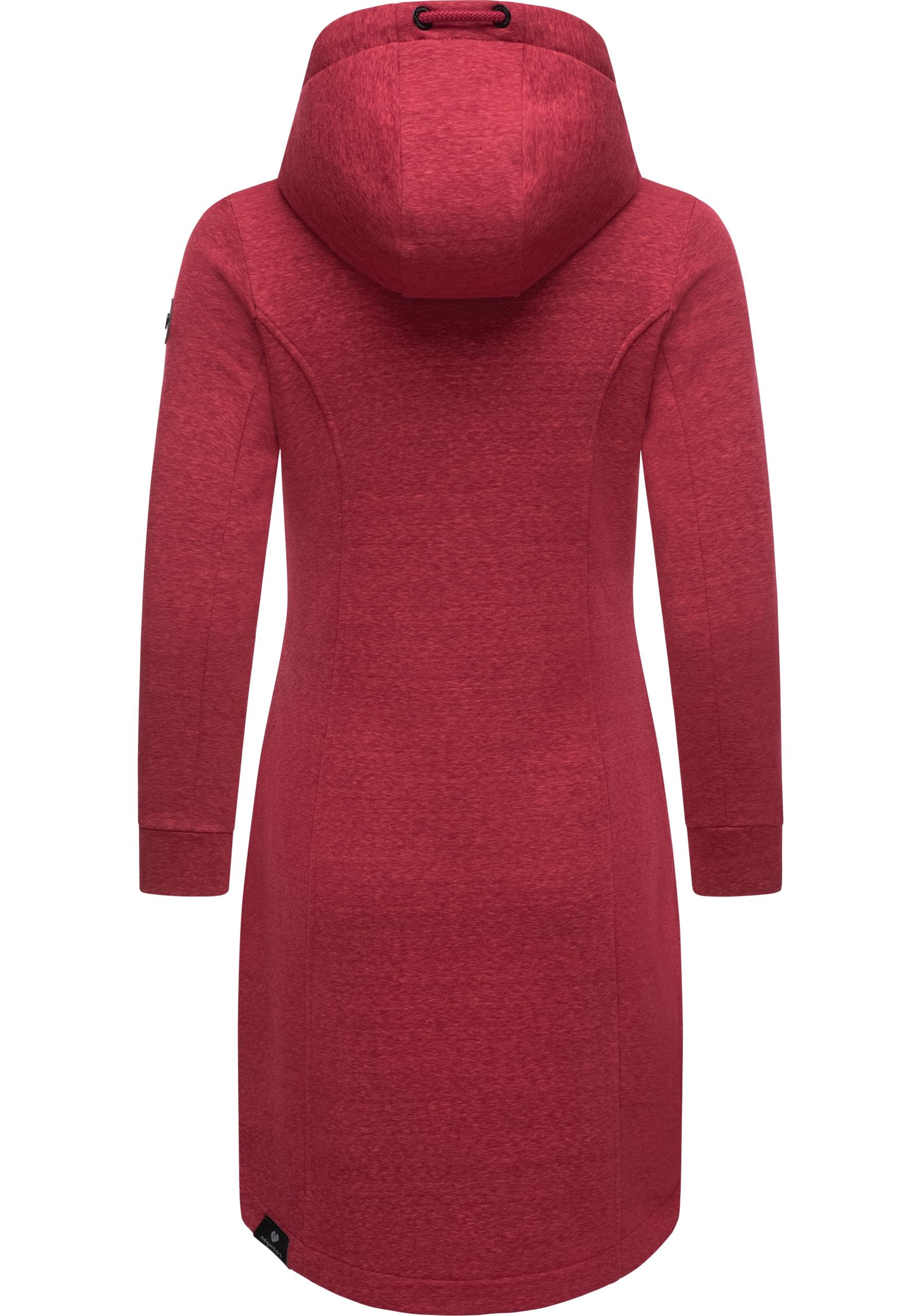 Ragwear Kurzmantel »Letti Long«, Übergangsjacke aus Fleece mit Kapuze