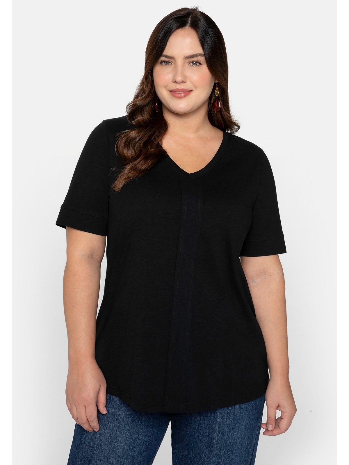 Sheego T-Shirt »Große dekorativer BAUR kaufen mit Größen«, | Falte vorne für