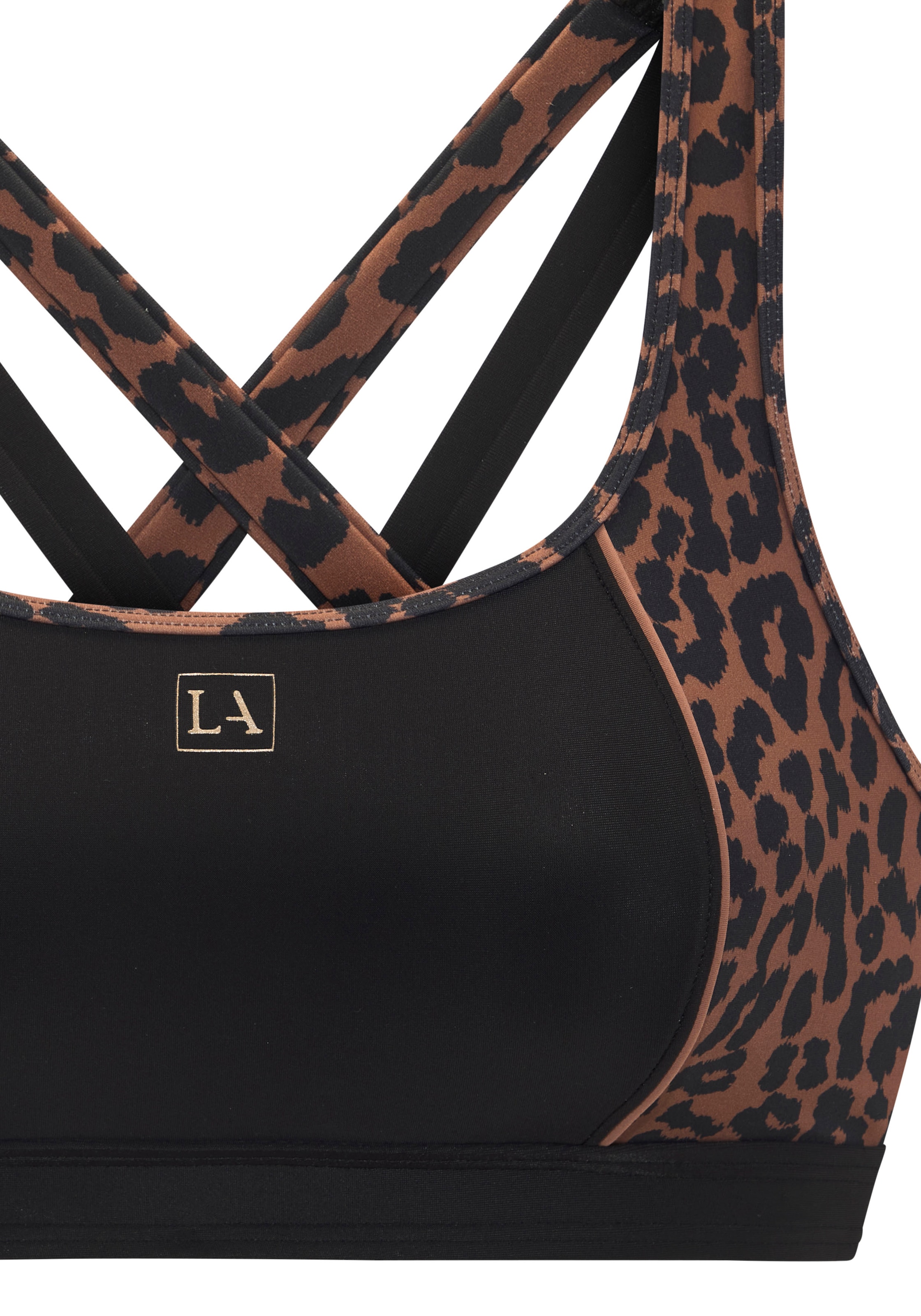 LASCANA ACTIVE Bustier-Bikini, mit Leo-Print