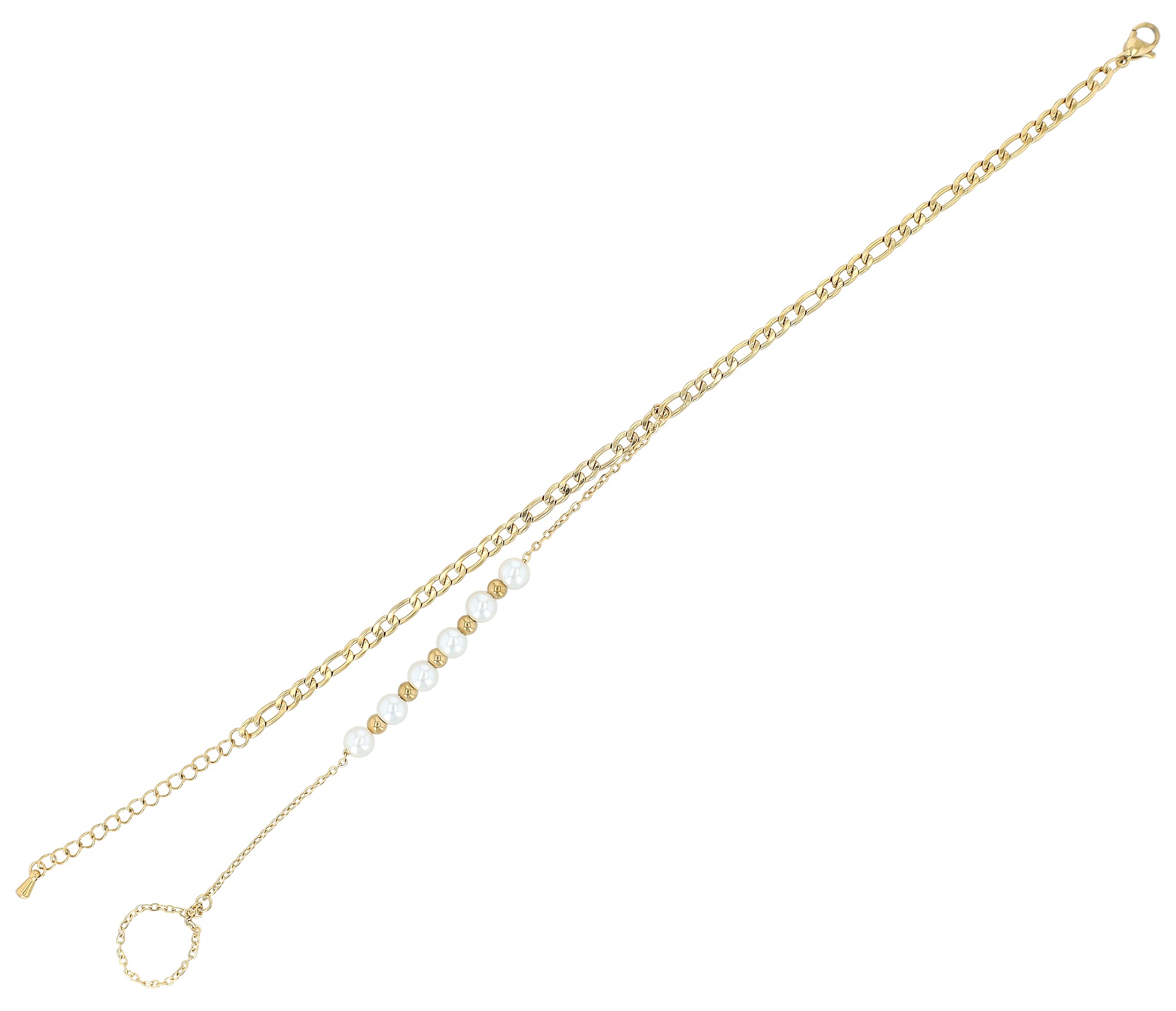 Fußkette ADELIA´S "Damen Fußkettchen – aus Edelstahl", gold, Fußketten, Damen, Edelstahl, Zum Verschenken – passend für viele Anlässe