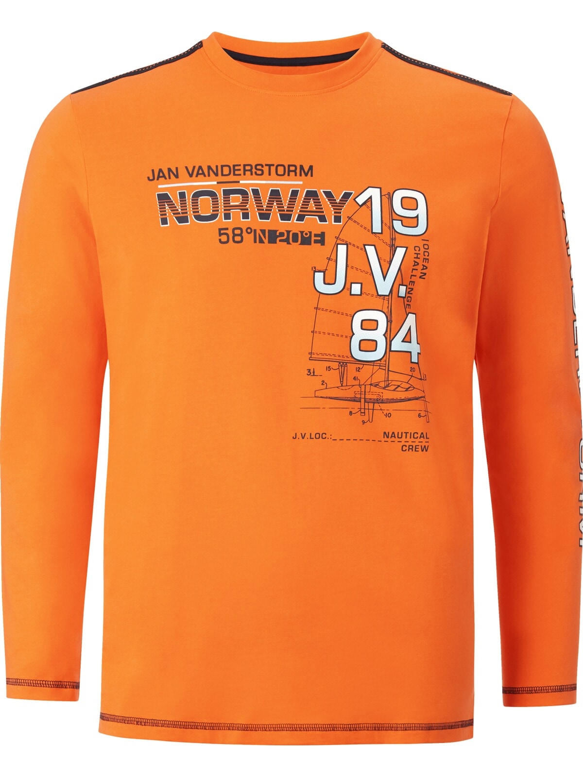Jan Vanderstorm Langarm-Poloshirt »Langarmshirt BERTULI«