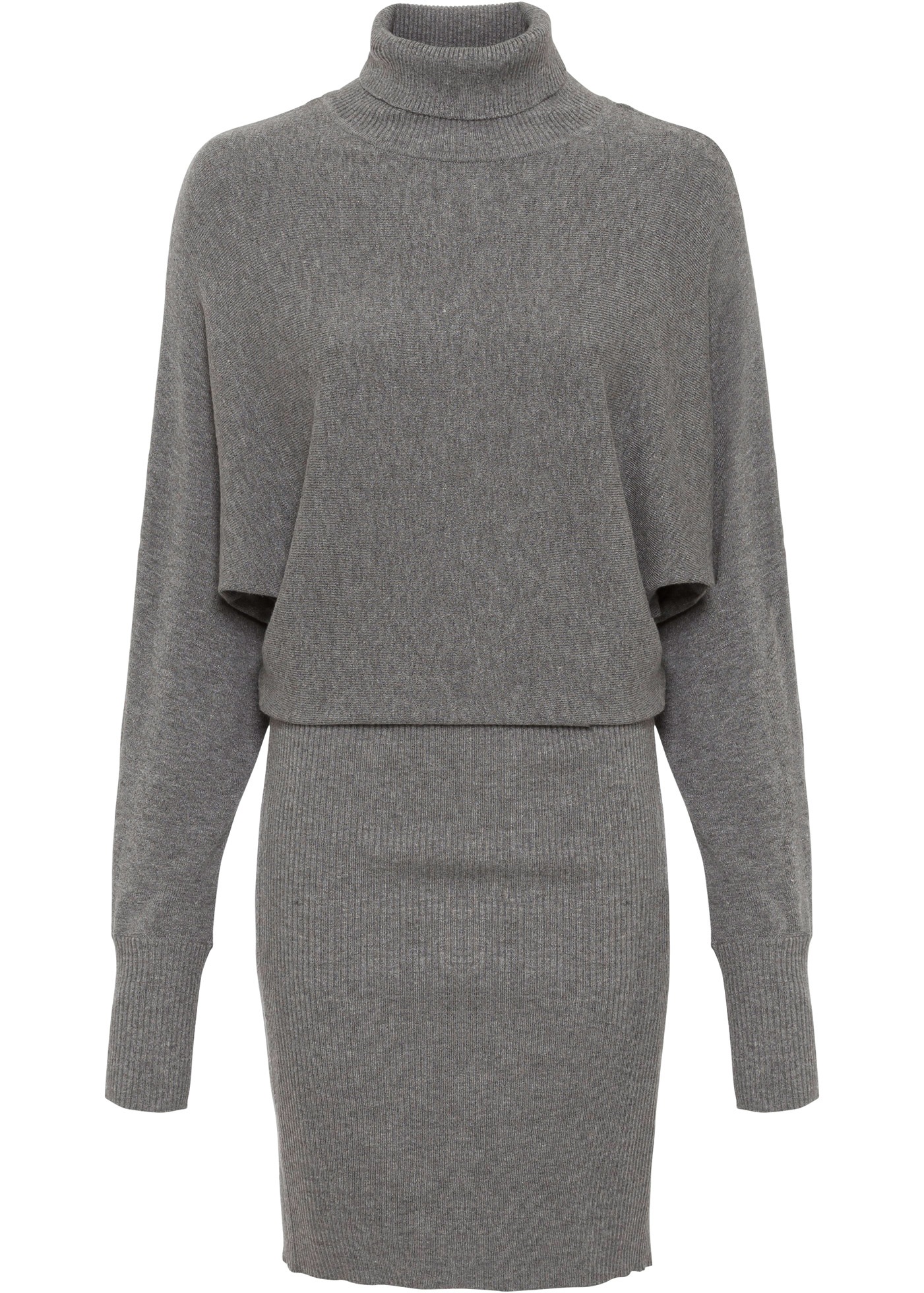 bonprix Strickkleid mit Rollkragen, aus Viskose, Polyamid und Polyester