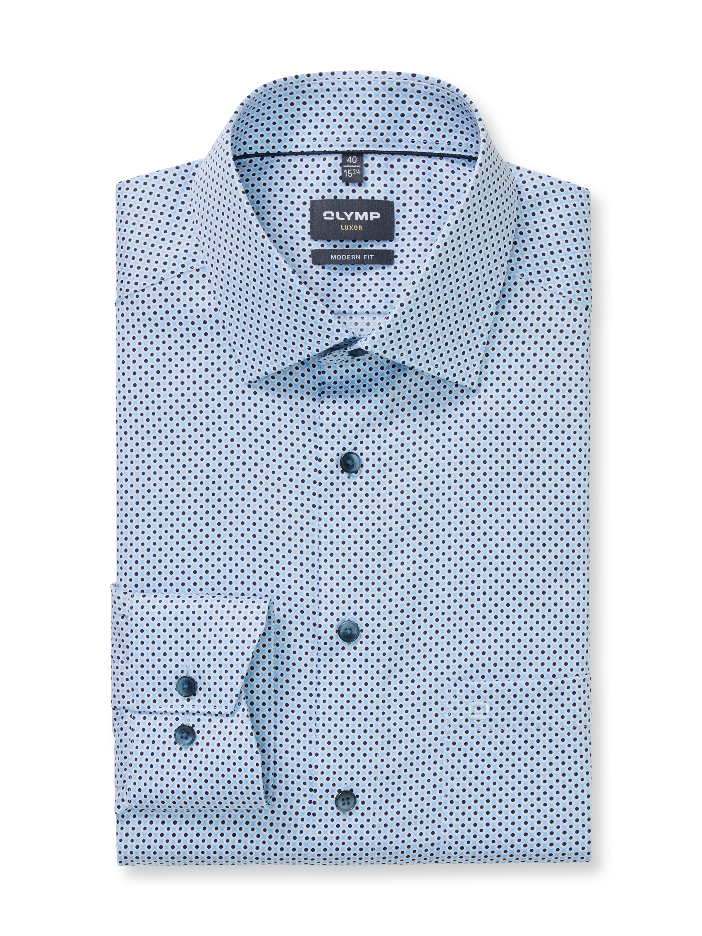 OLYMP Langarmhemd "Luxor" fein gemustert, Businesshemd, modern fit, New Ken günstig online kaufen