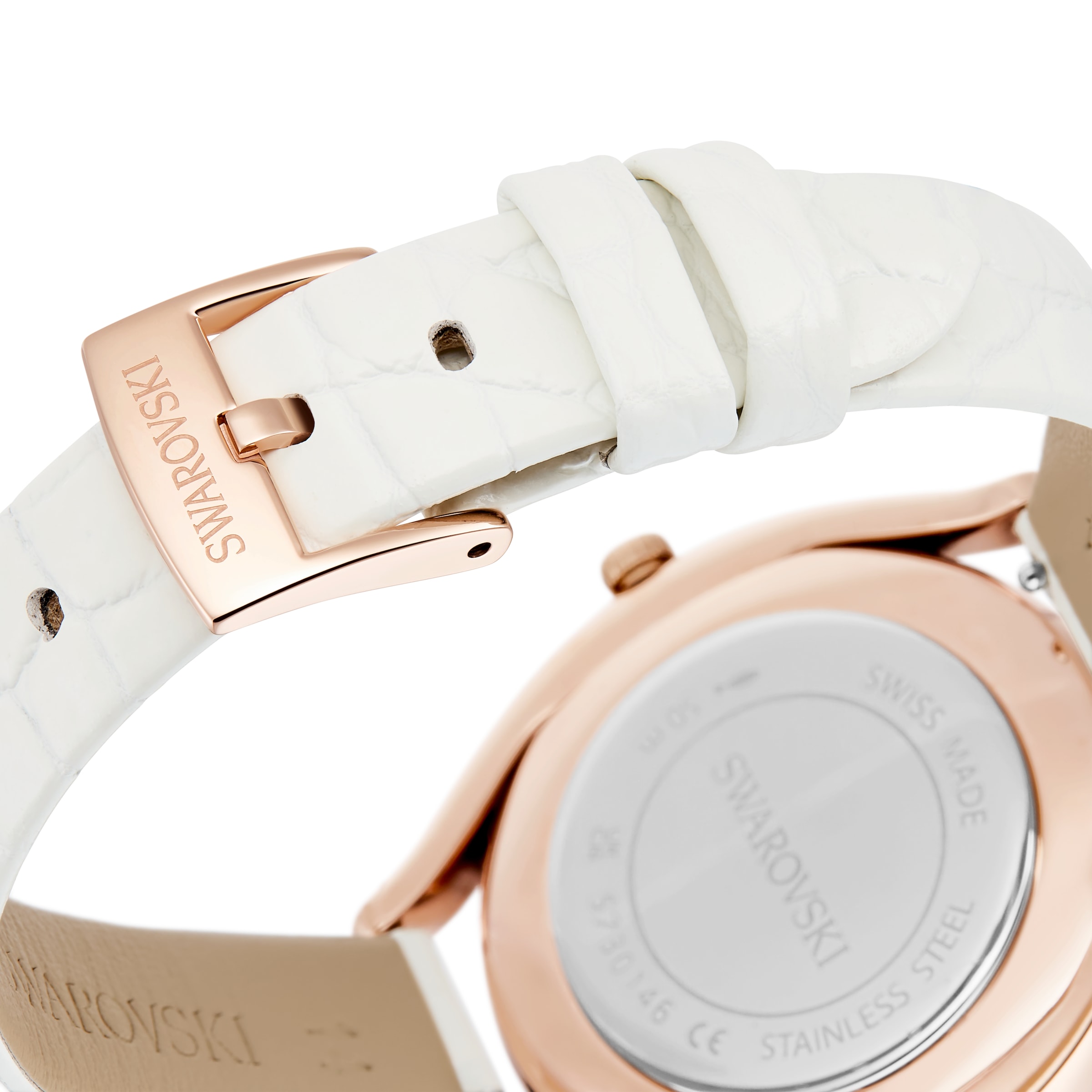 Swarovski Quarzuhr »CRYSTALLINE« Armbanduhr, Damenuhr, Swiss Made, Lederarmband, analog