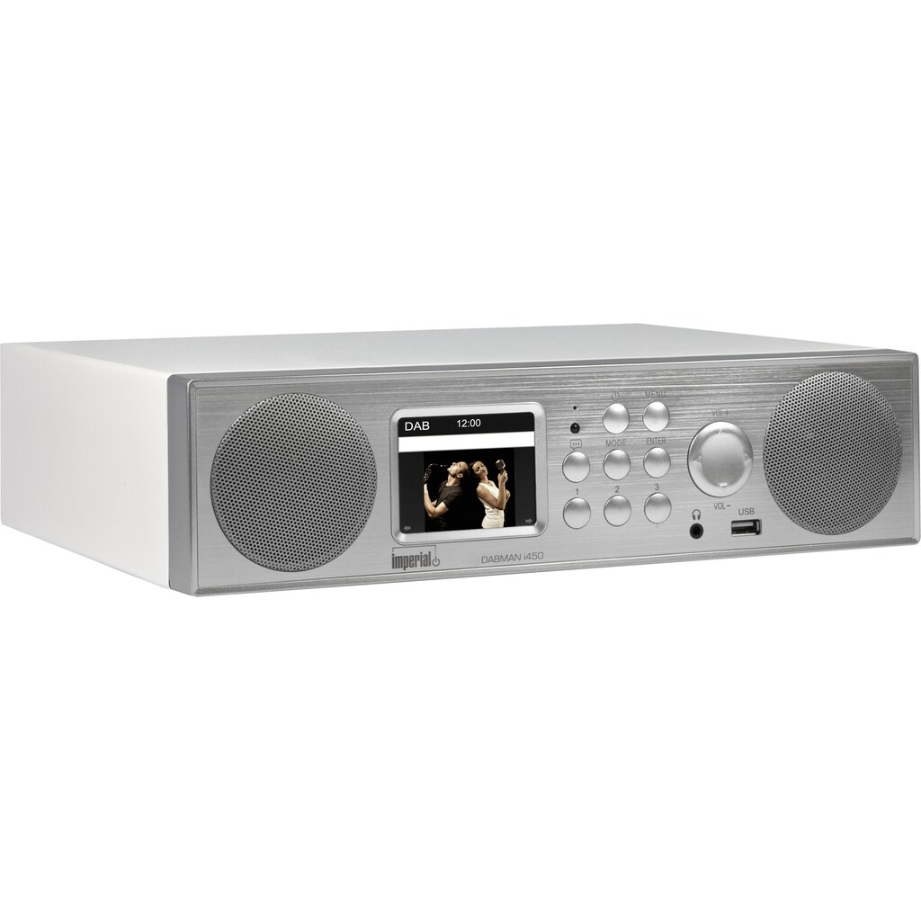 IMPERIAL by TELESTAR Küchen-Radio »DABMAN i450«, (WLAN-LAN (Ethernet)-Bluetooth Digitalradio (DAB+)-Internetradio-UKW mit RDS 30 W)