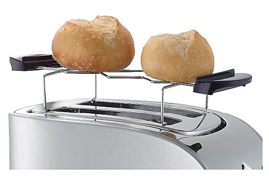 WMF Toaster »Stelio«, 2 kurze Schlitze, 900 W, mit Edelstahl-Brötchenaufsatz, Bagelfunktion