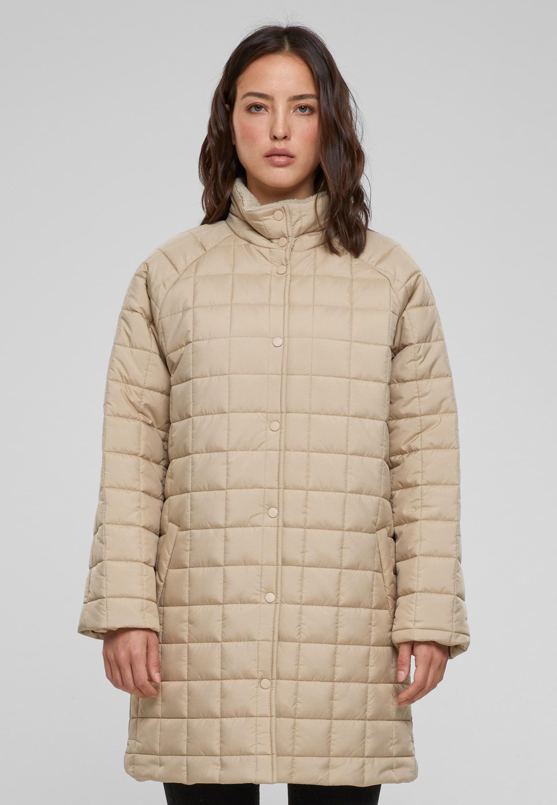 URBAN CLASSICS Winterjacke »Urban Classics Damen Ladies Quilted Coat«, (1 St.), ohne Kapuze