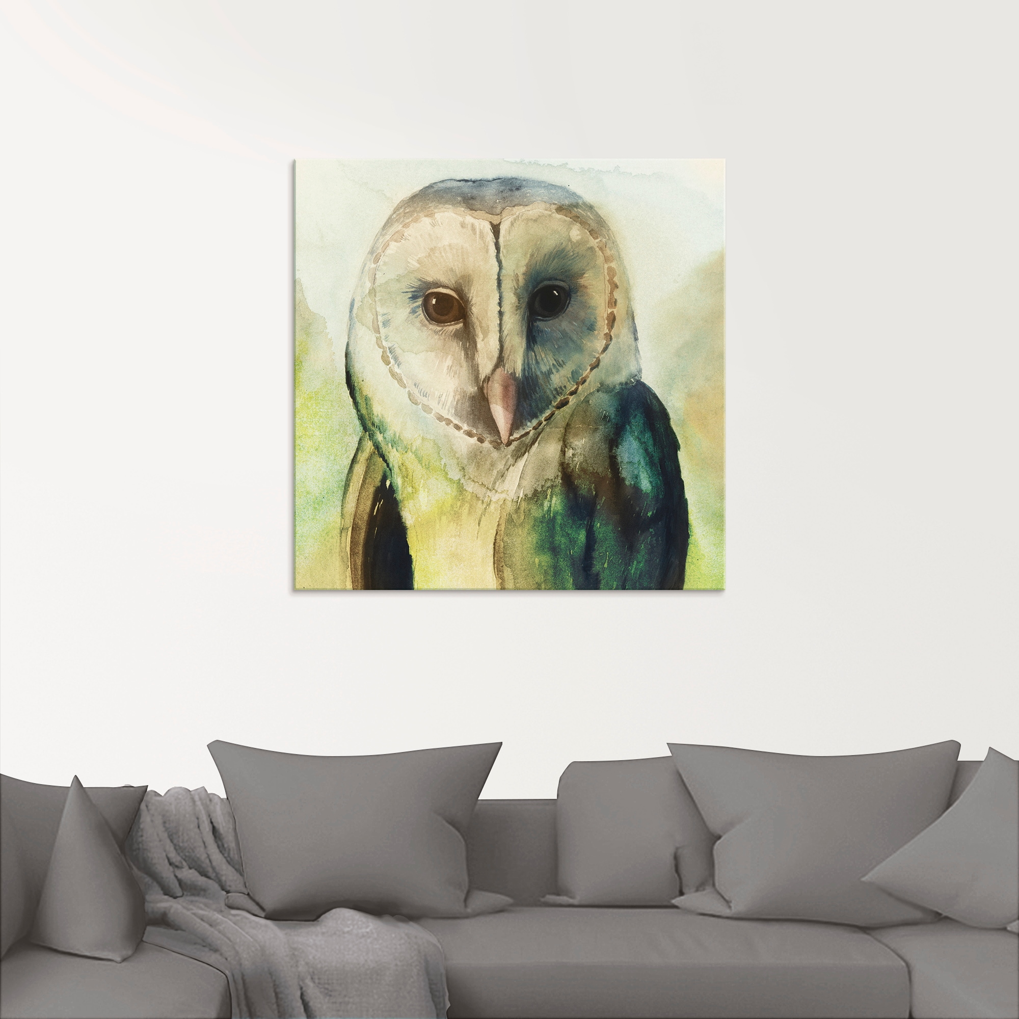 Artland Glasbild »Eule I«, Vögel, (1 St.), in verschiedenen Größen
