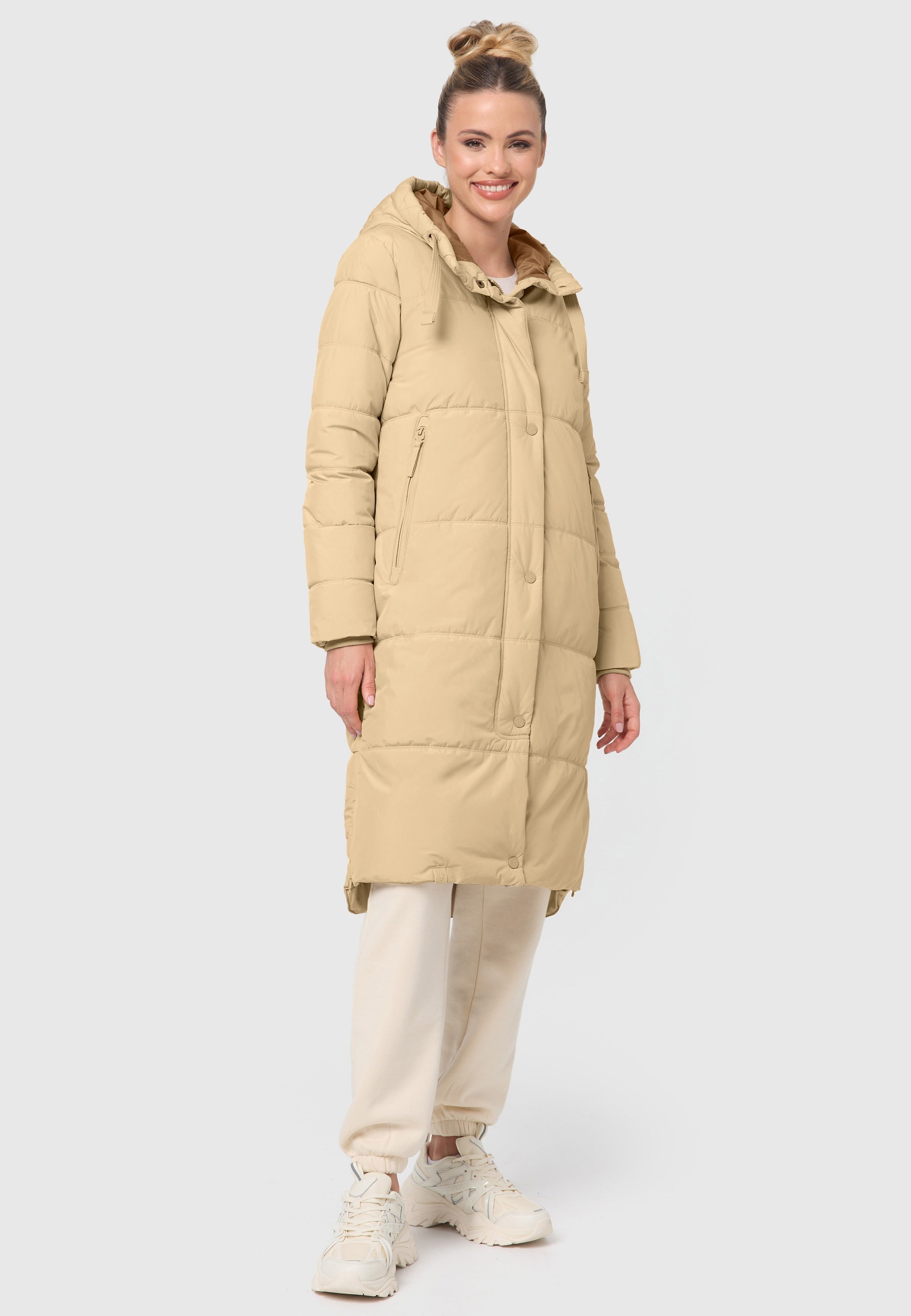 Mantel BAUR mit kaufen Marikoo Winter | »Soranaa«, langer Winterjacke für Kapuze
