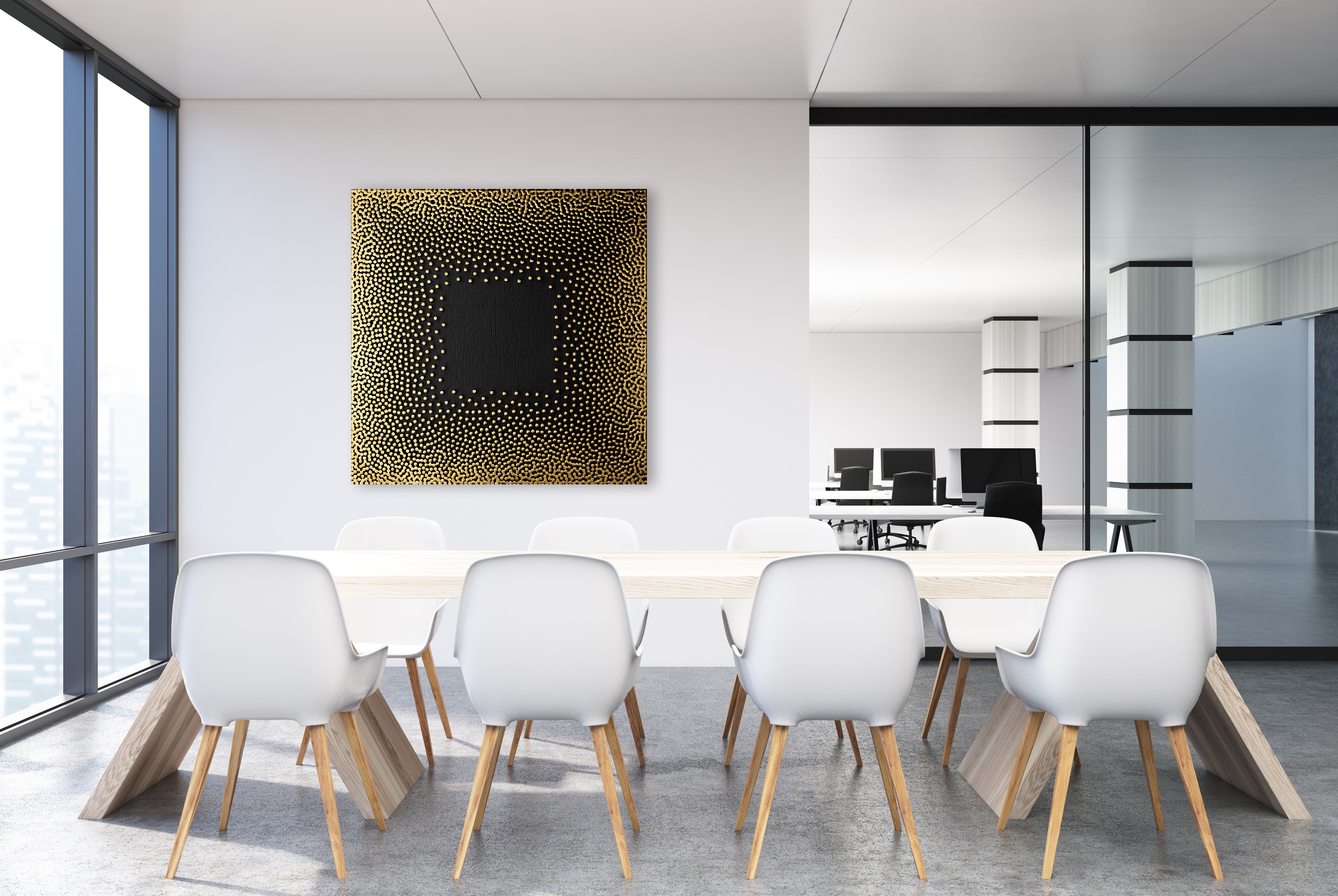 Leonique Leinwandbild »The Frame«, Abstrakt-Abstrakte-Kunst-Modern, (1 St.), Akustikbild mit sehr guten Schallabsorptions-Eigenschaften