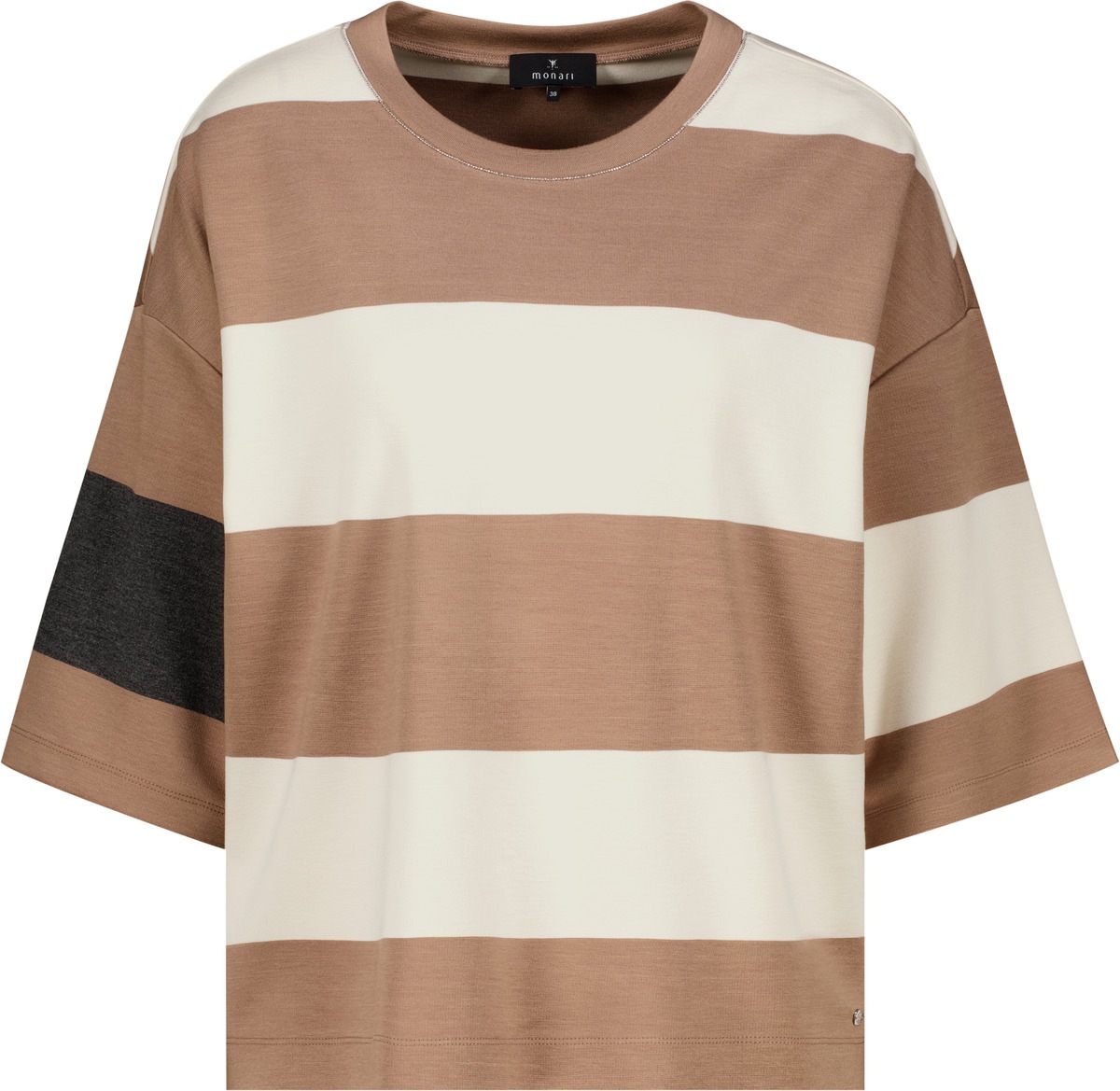 Monari Sweatshirt »Sweatshirt Ringel + Colourblock«, Regular fit mit Streifen
