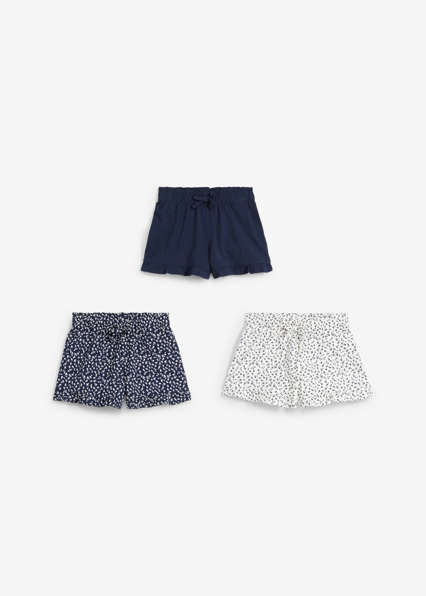bonprix Shorts  im 3er Pack, aus Baumwolle, in verschiedenen Größen