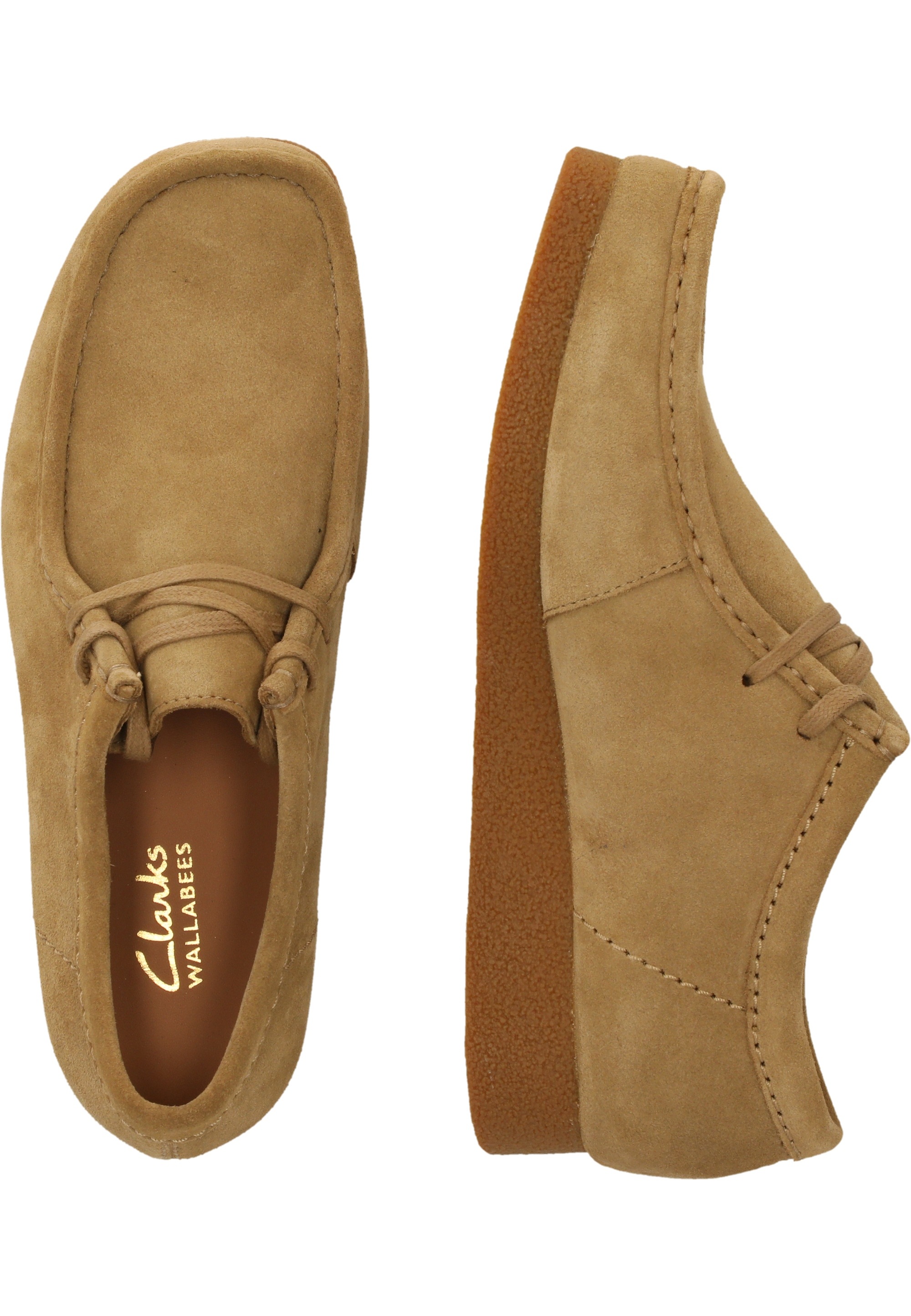 Clarks Schnürschuh »Wallabee«, mit charakteristischer Kieselkrepp-Sohle