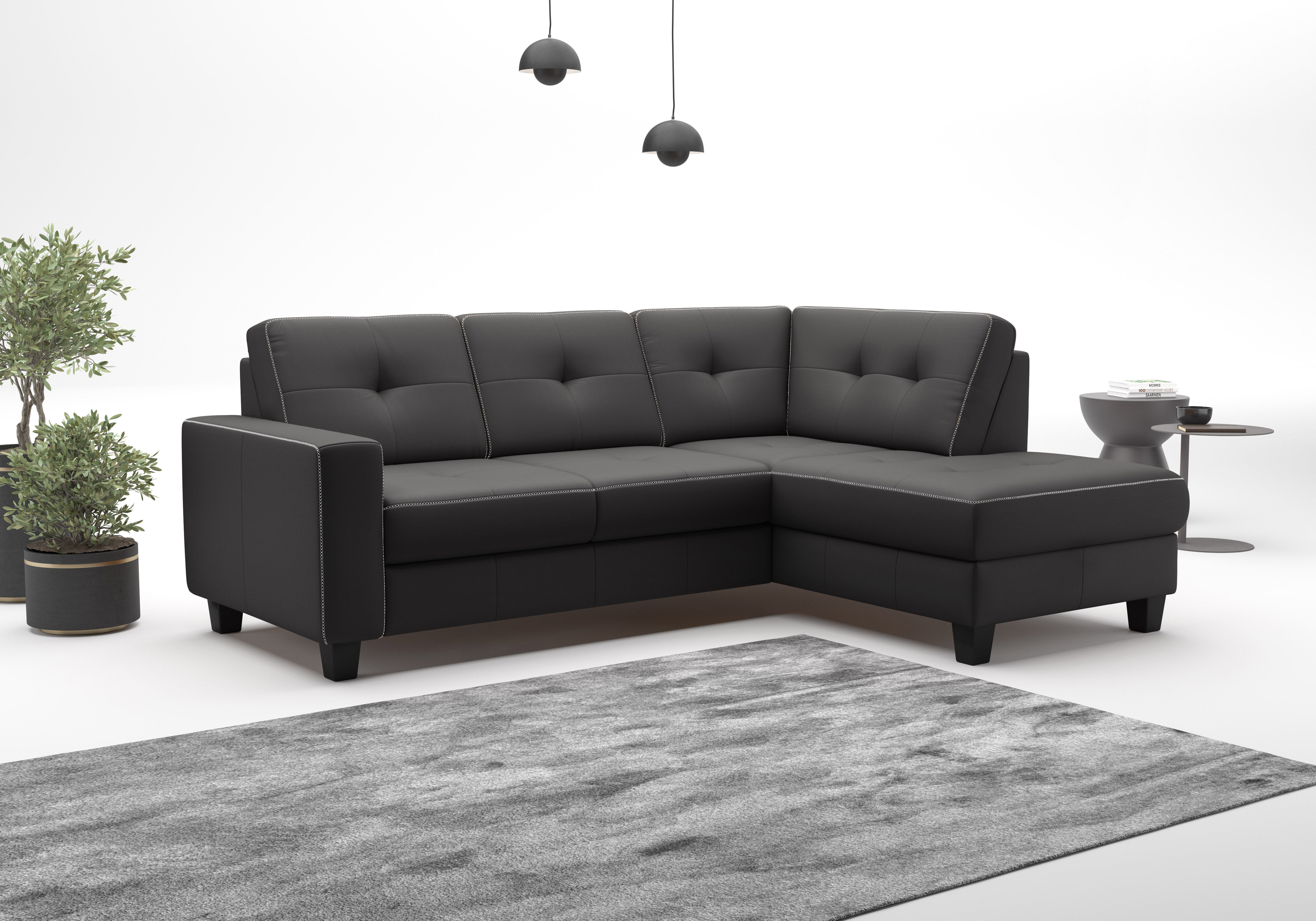 OTTO home Ecksofa "Varese" wahlweise mit Schlaffunktion und Bettkasten