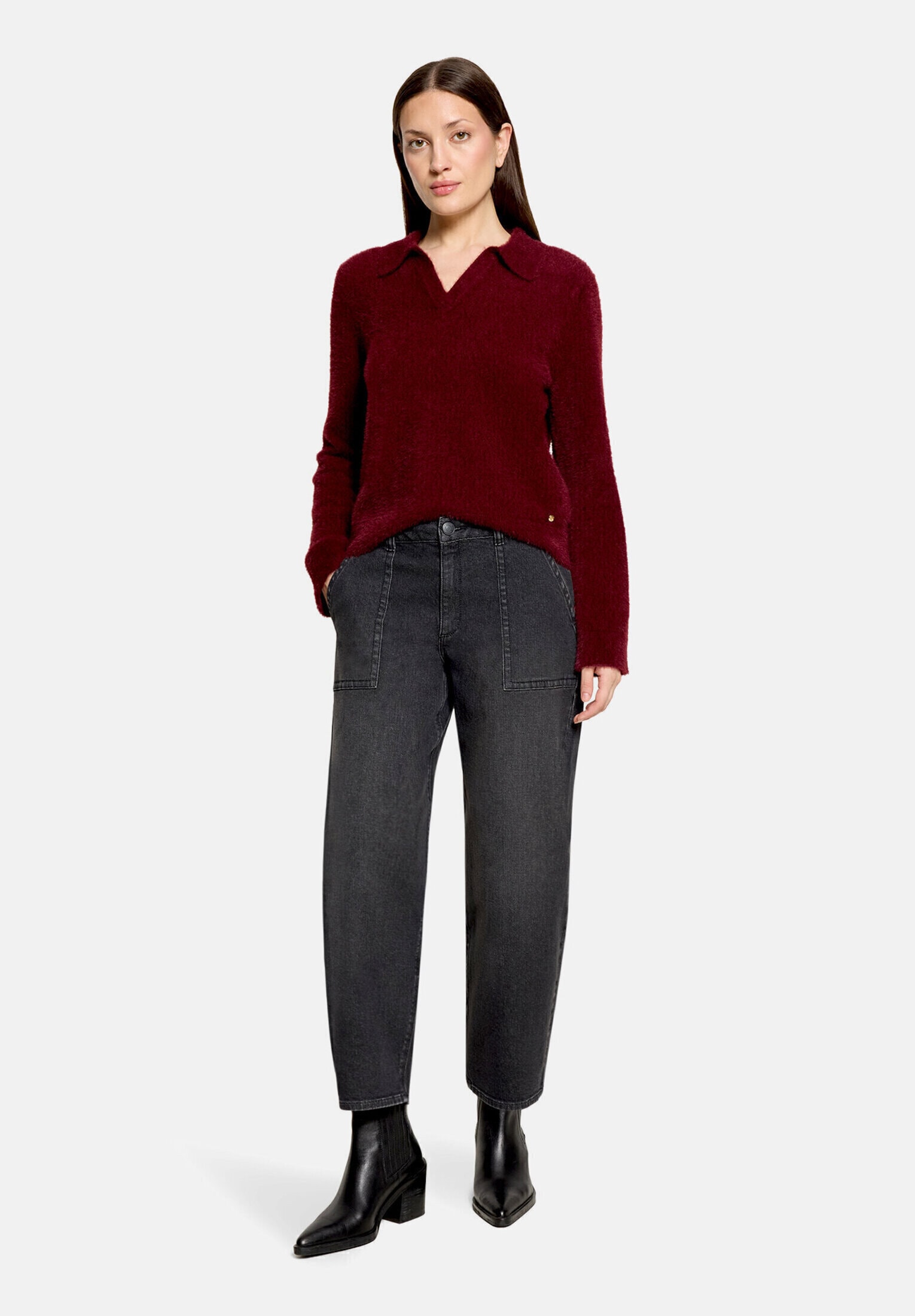 Betty&Co Strickpullover "Damen mit Kragen" 1