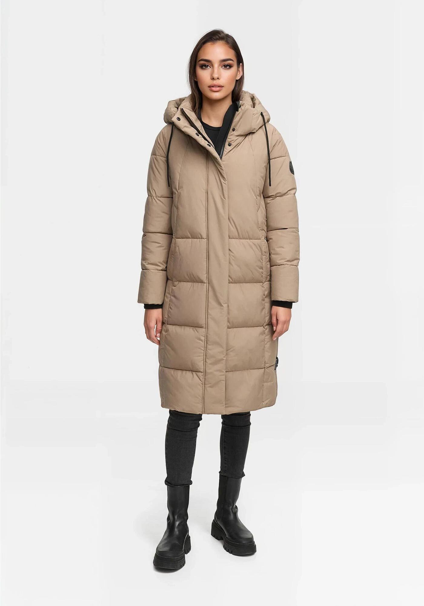 Thumbnail - Marikoo Winterjacke "Tabiaa" mit Kapuze Bewegungsschlitz am unteren Saum
