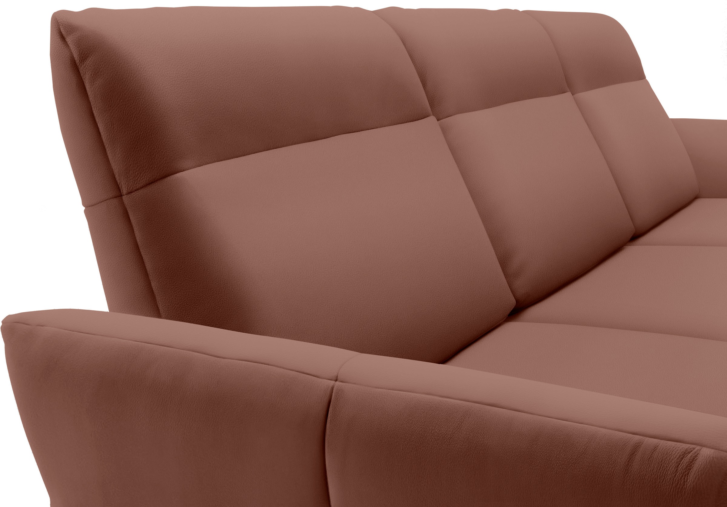 Creation BY ROLF BENZ Ecksofa »CR.460«, Sockel in Eiche, Winkelfüße in Umbragrau, Breite 318 cm