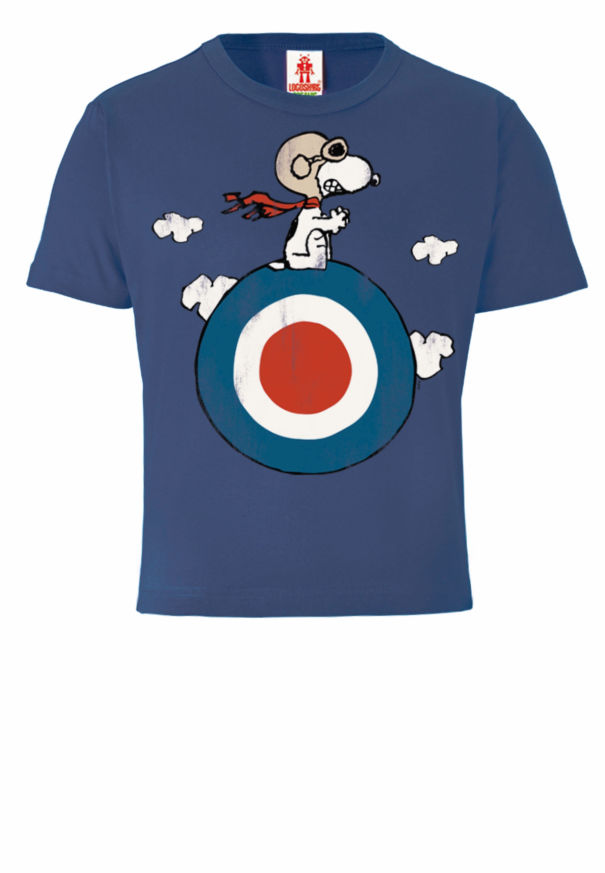 »Peanuts BAUR Print Snoopy«, mit T-Shirt lizenziertem | - LOGOSHIRT ▷ für