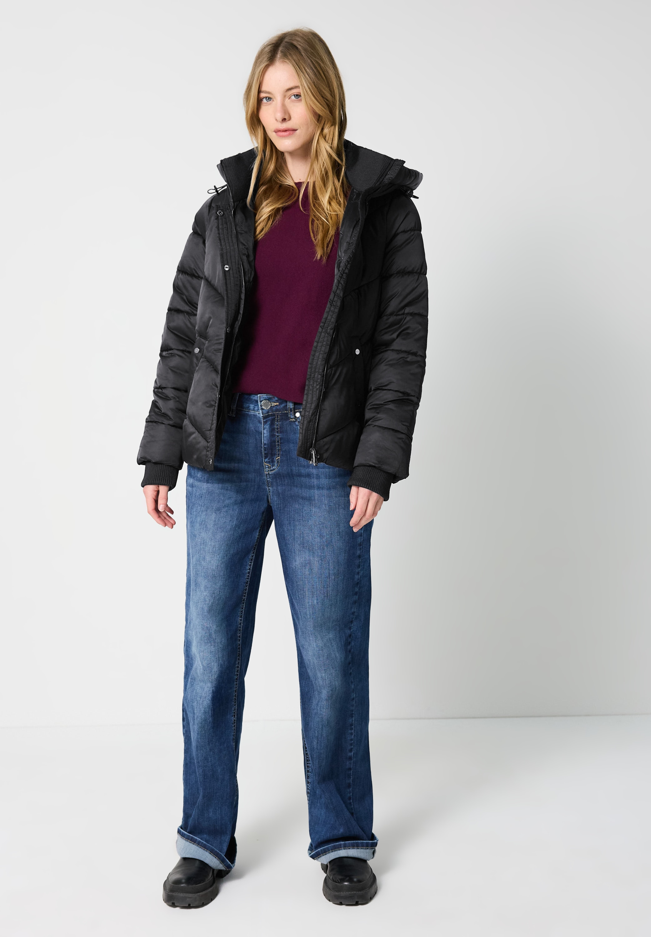 STREET ONE STUDIO Steppjacke mit Kapuze mit Kapuze