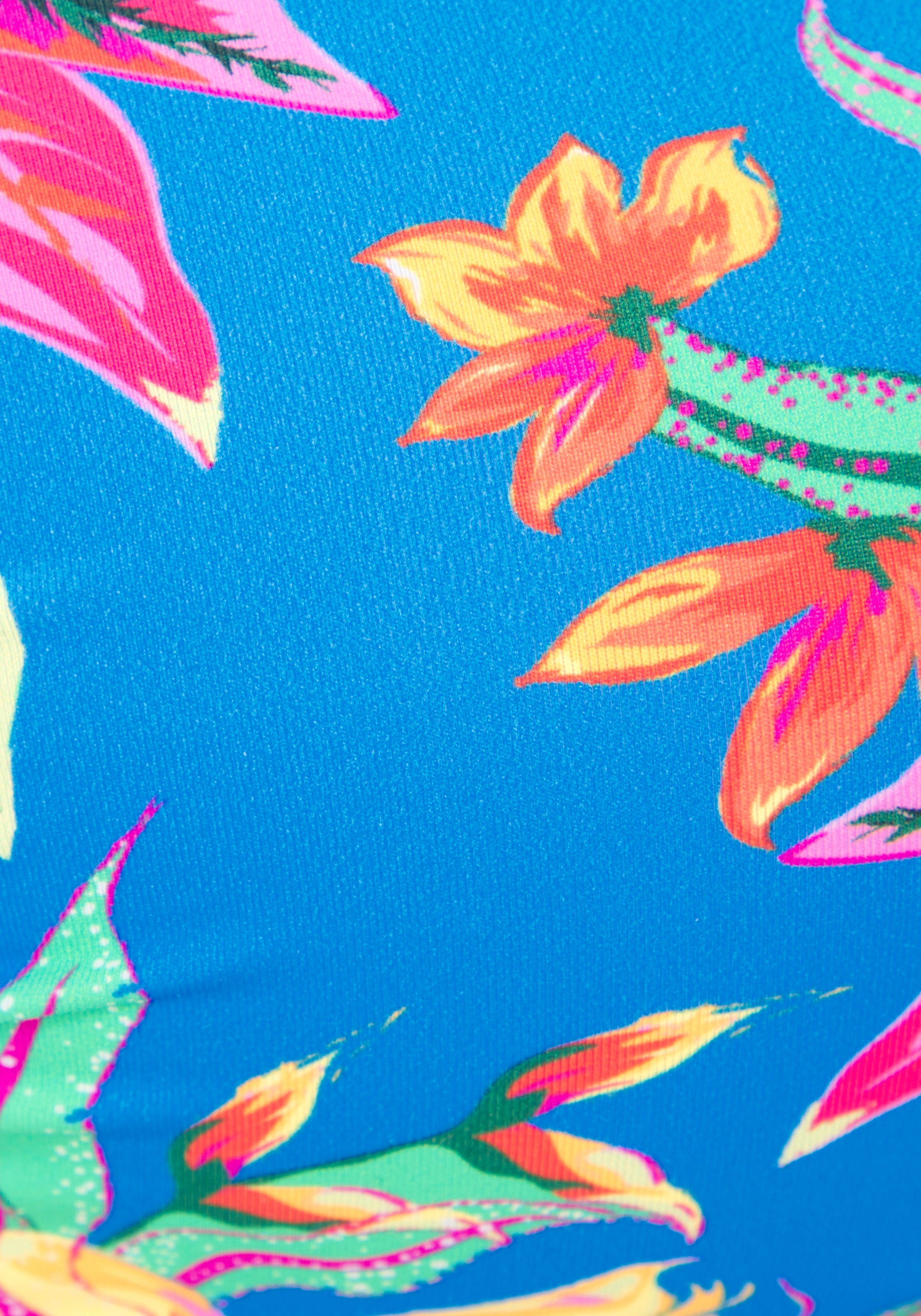 LASCANA Bügel-Bandeau-Bikini-Top »Malia« mit tropischem Print