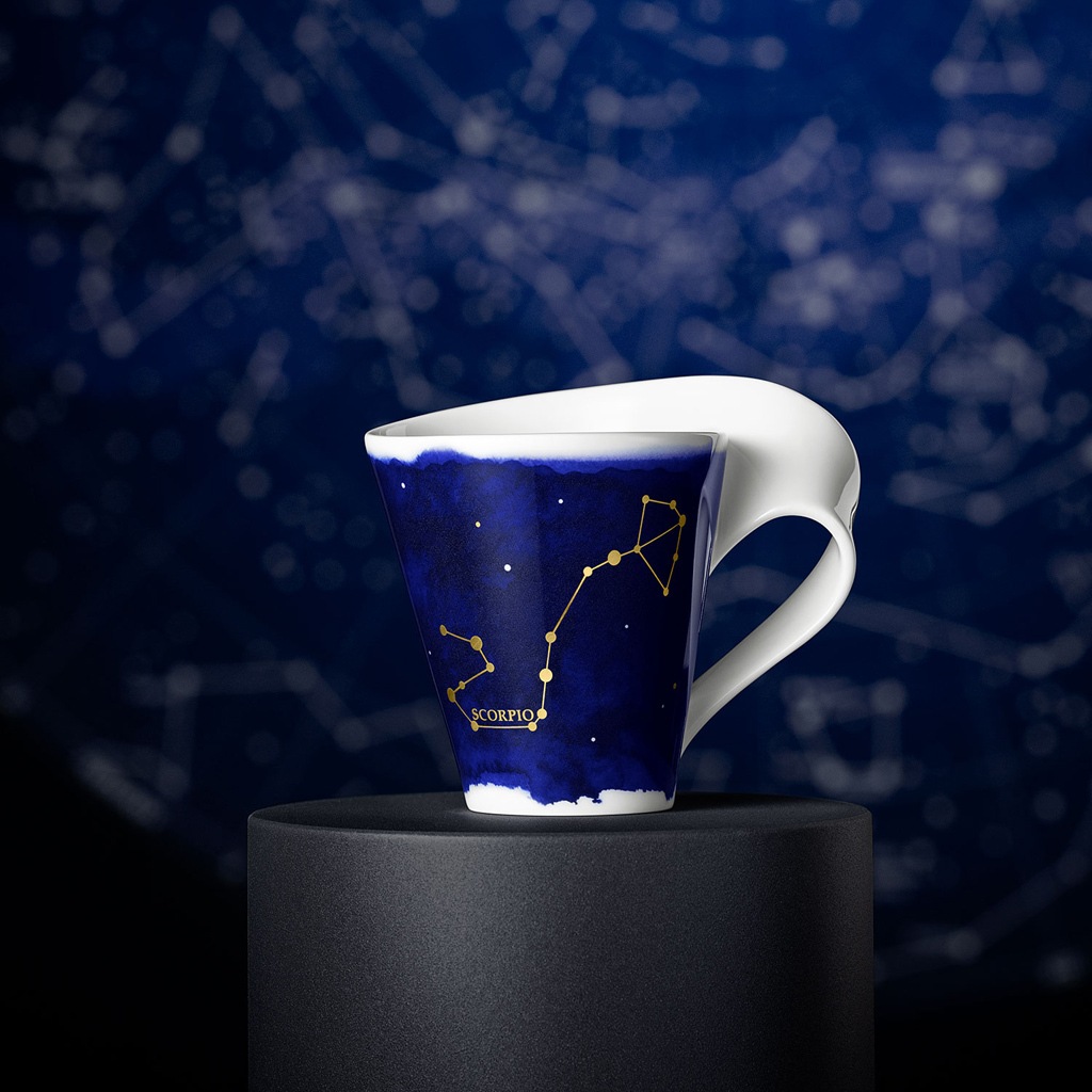 Villeroy & Boch Tasse "Tasse Skorpion NewWave Stars 300 ml weiß-blau" günstig online kaufen