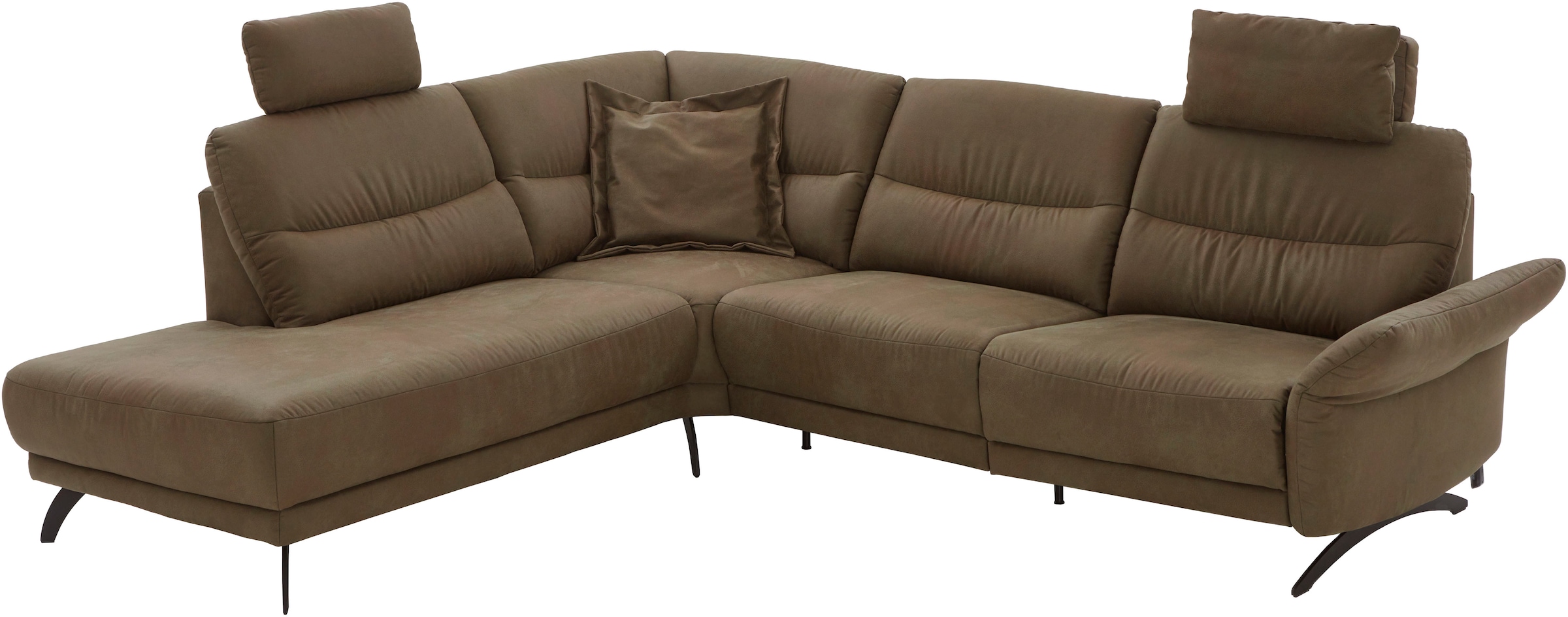 Home affaire Ecksofa »Novalis, Herz-Waage-Funktion & klappbarer Armlehne« Ergonomischer TTFK-Komfort, saugroboter-freundlich, frei stellbar