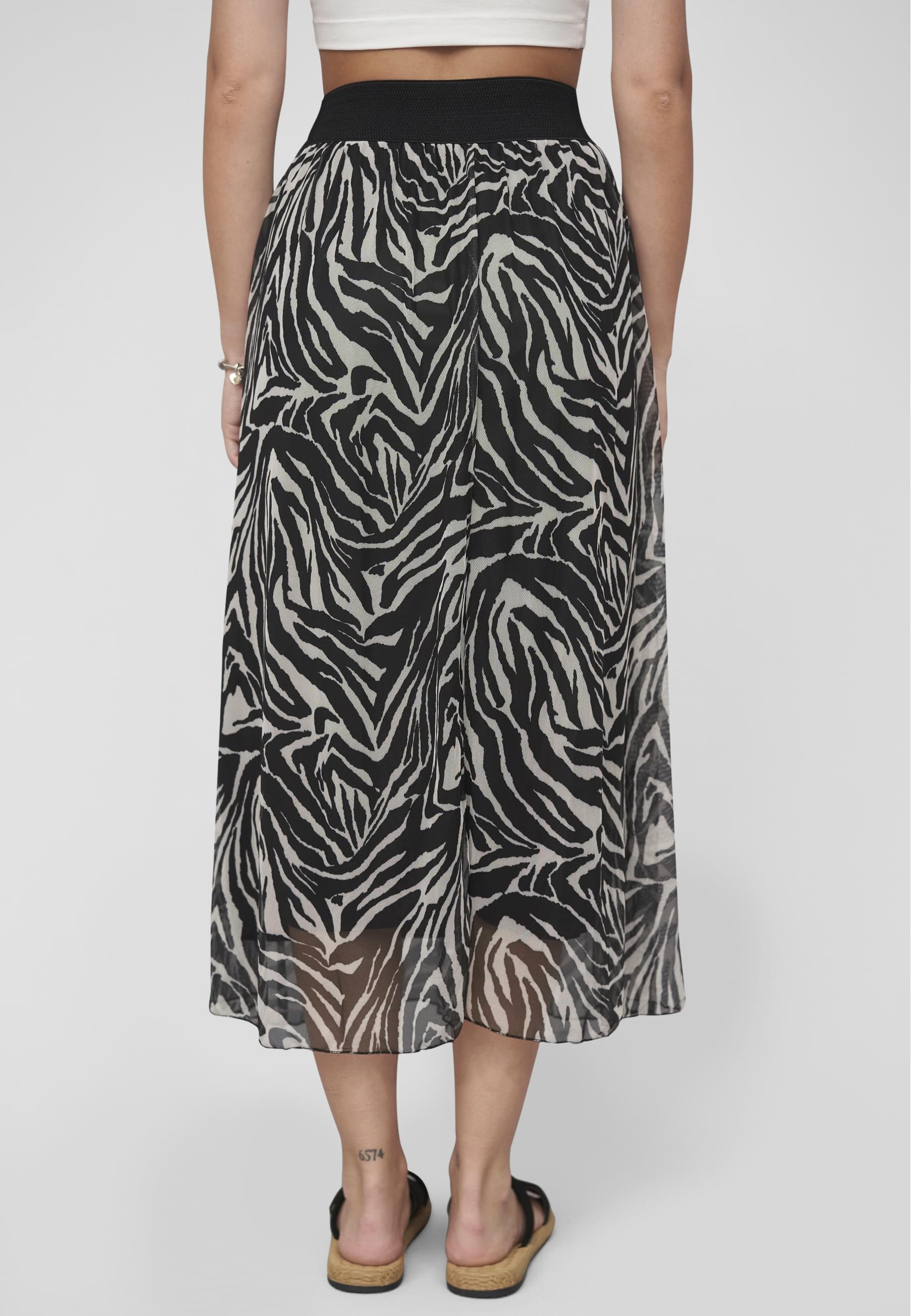 CLOUD 5IVE Sommerrock »CLOUD 5IVE Longform Skirt 2-layered with animal print«, (1 tlg.)