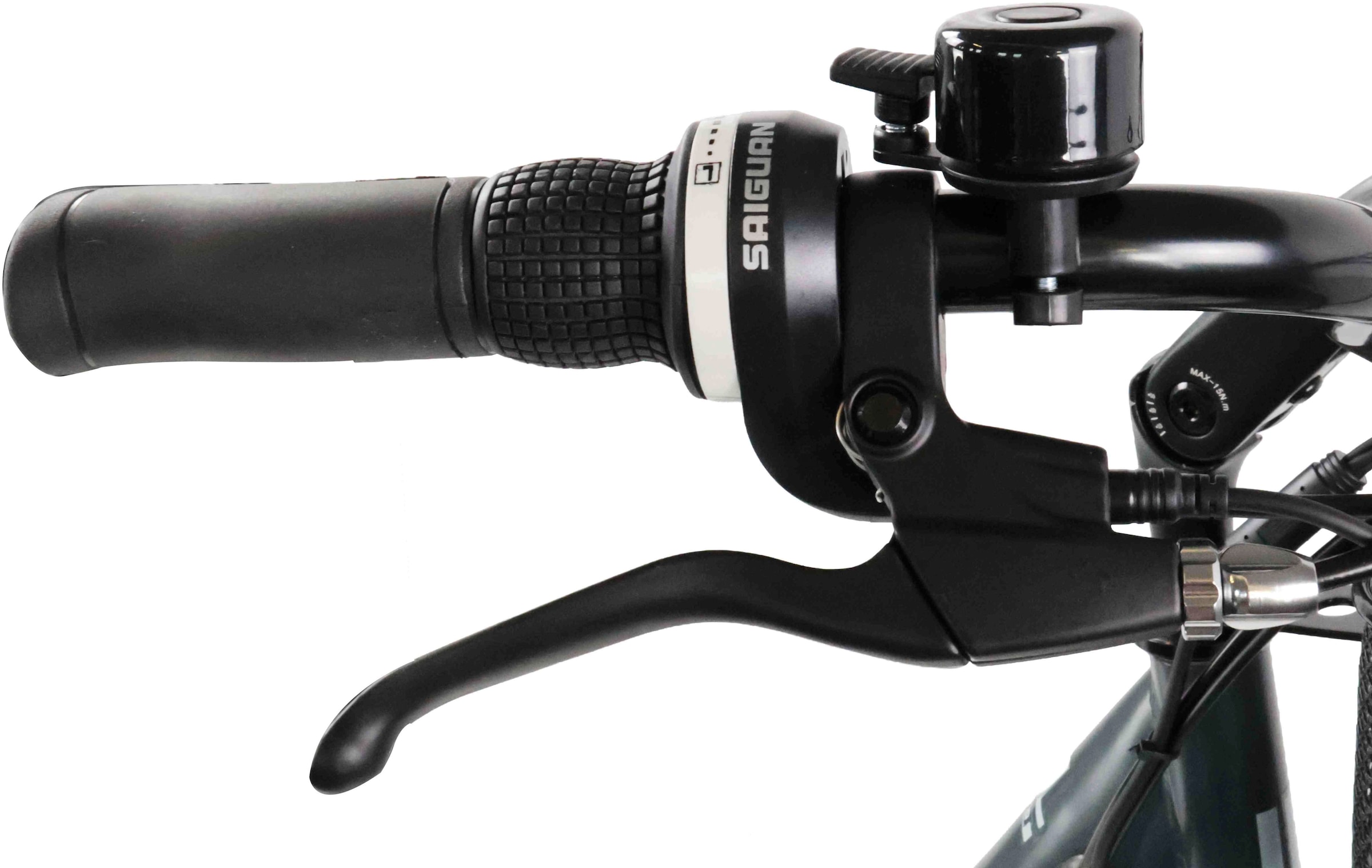 LLobe »City E-Bike 26" Mando anthrazit« 6 Gang Shimano Tourney Schaltwerk Kettenschaltung Heckmotor 250 W