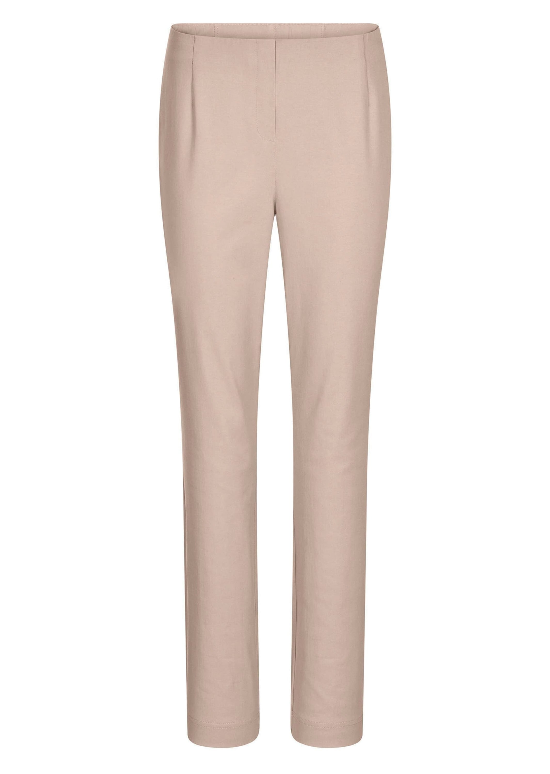GOLDNER Chinohose "Jerseyhose mit Schlupfbund" Reissverschluß-Optik