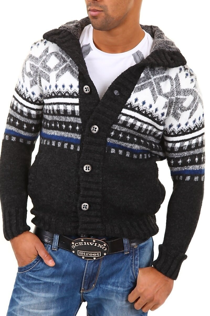 | ▷ Strickjacke bestellen BAUR Norweger-Muster behype »CRSM«, mit modischem