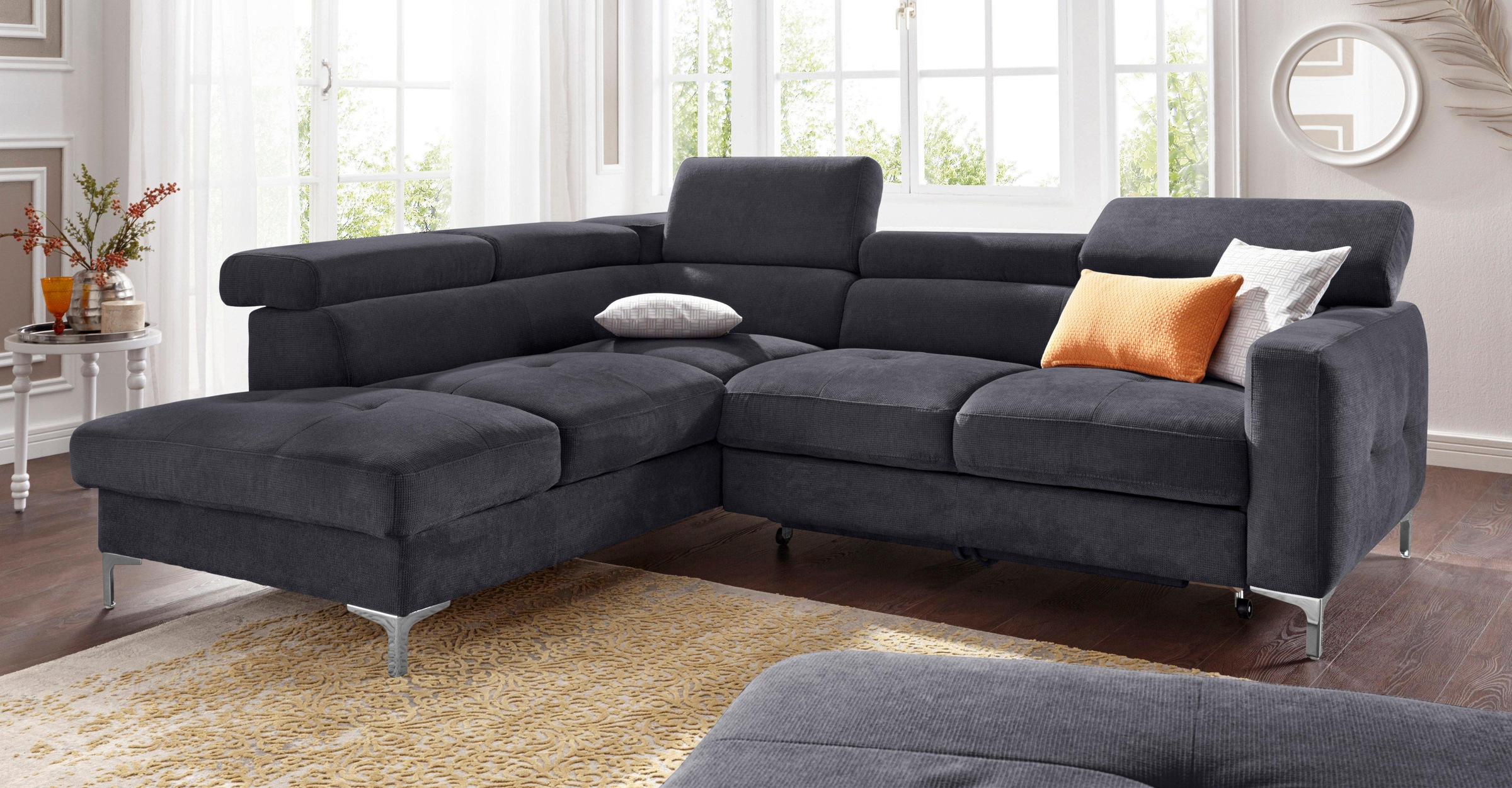 COTTA Ecksofa "Sammy L-Form" mit Kopfteilverstellung, wahlweise mit Bettfun günstig online kaufen