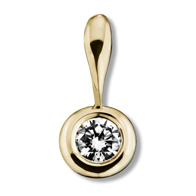 ONE ELEMENT Kette mit Anhänger »0.1 ct Diamant Brillant Zarge Anhänger aus 585  Gelbgold«, Damen Schmuckset - Set mit verstellbarer Halskette online  bestellen | BAUR