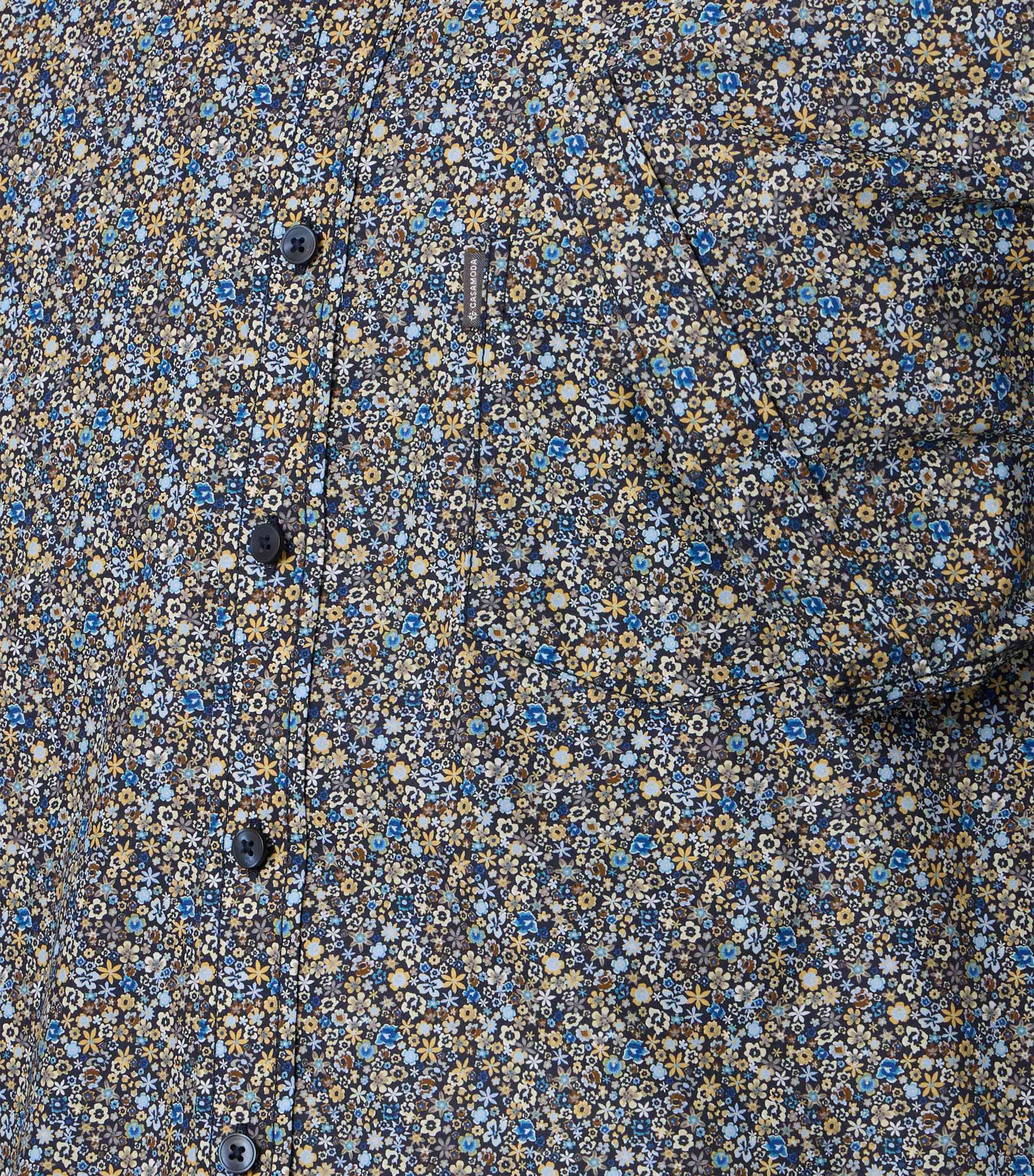 Kurzarmhemd CASAMODA "CASAMODA Freizeithemd Kurzarm Print", Herren, Gr. XXL, Normalgrößen, dunkelblau, 100% Baumwolle, bedruckt, comfort fit, Hemden 3