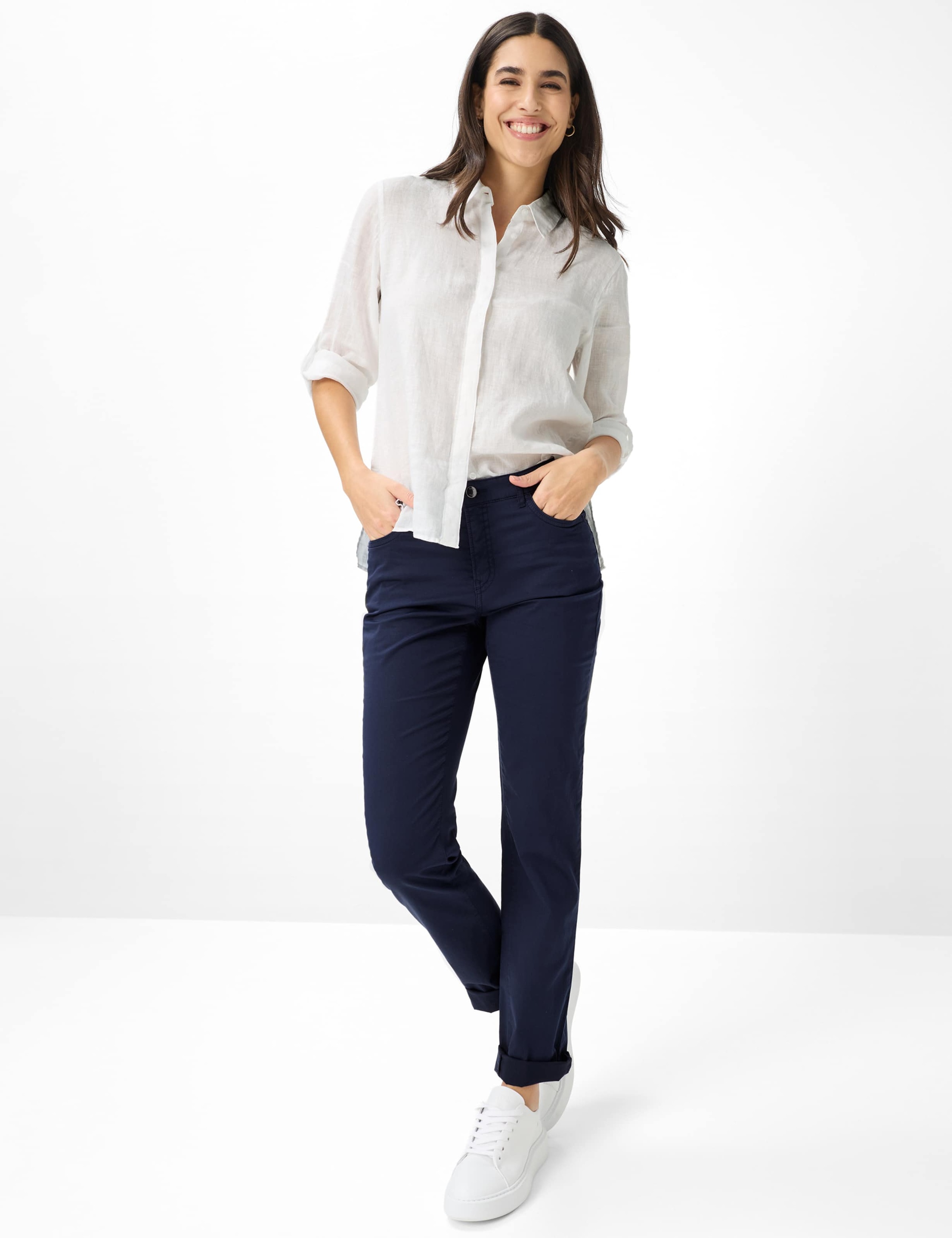 BRAX Carola Women 5-Pocket Trousers Navy 46L 2