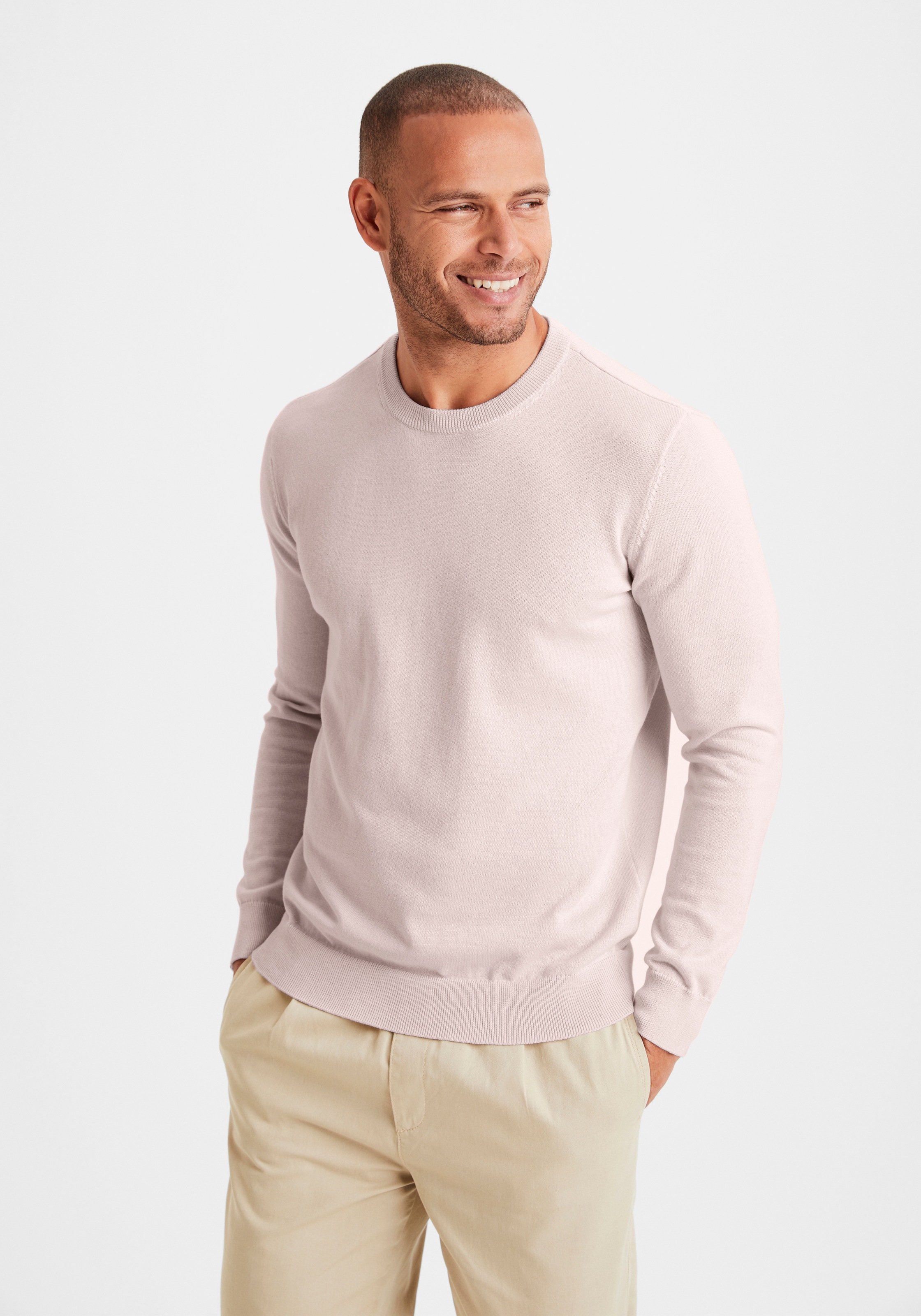 H.I.S Strickpullover Regular Fit, Langarm, Pullover aus Feinstrick, Baumwol günstig online kaufen