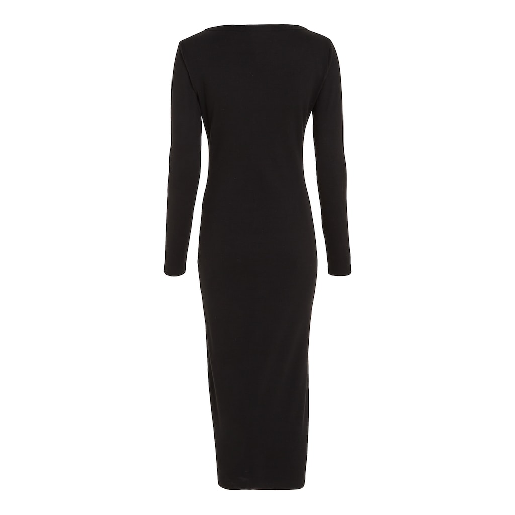 Calvin Klein Jeans Jerseykleid »LABEL LONG SLEEVE RIB DRESS«