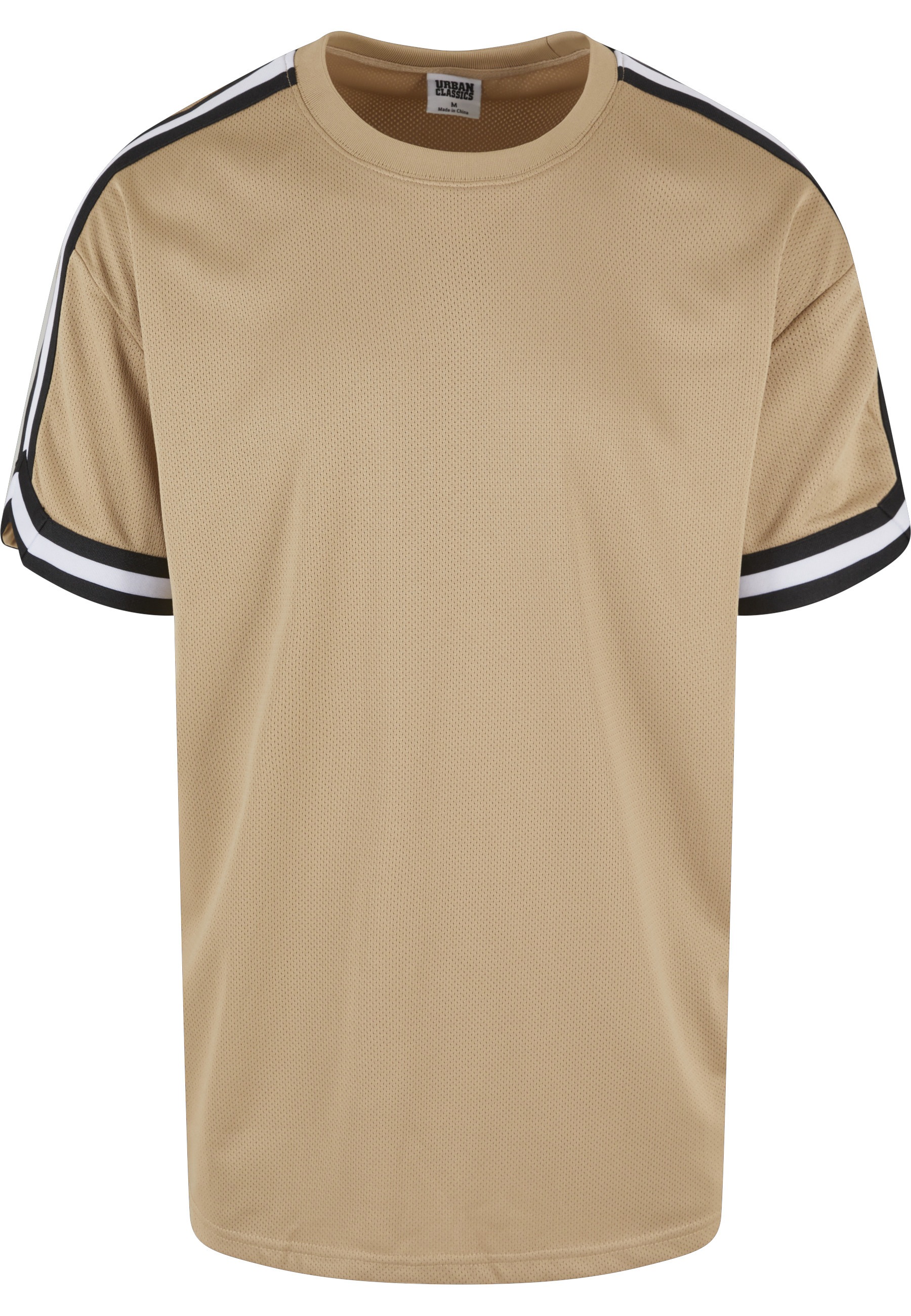 URBAN CLASSICS Netzshirt "Urban Classics Herren Oversized Stripes Mesh Tee" 1 Stk.