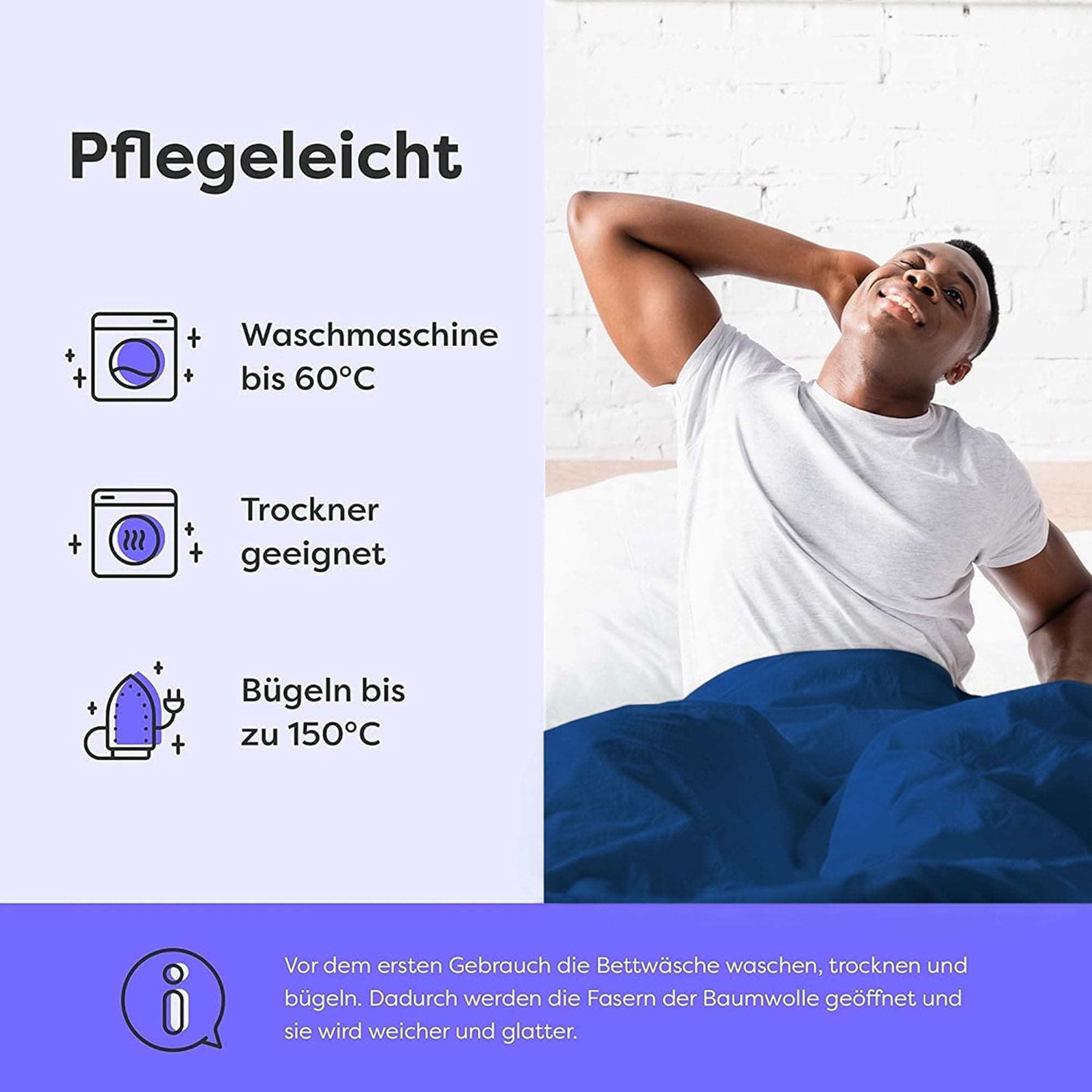 Wolkenfeld Bettwäsche »Renforcé Bettwäsche Baumwolle - Natürlich weiches Schlafgefühl« 2 tlg. tlg. 135x200 cm, 155x220 & Übergrößen I inkl. Kissenbezüge 80x80 I uni