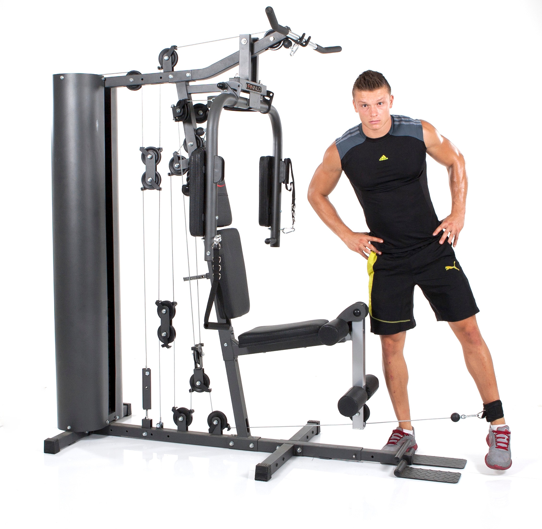 Finnlo by Hammer Kraftstation »Autark 600«, 16 Gewichtsblöcke, (Butterflystange, Latzug, Ruderfunktion und mehr), multifunktionale Fitnessstation, max. Trainingsgewicht 80 kg