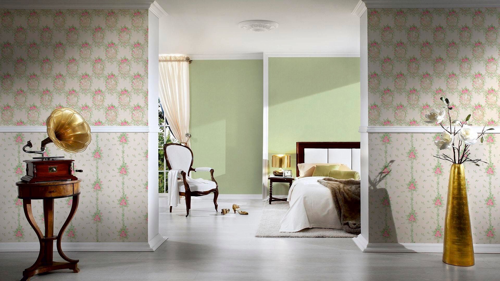 living walls Vliestapete »Château«, Barock-ornamental-gemustert, Klassische Tapete Blumen Tapeten Wohnzimmer Schlafzimmer Küche Design