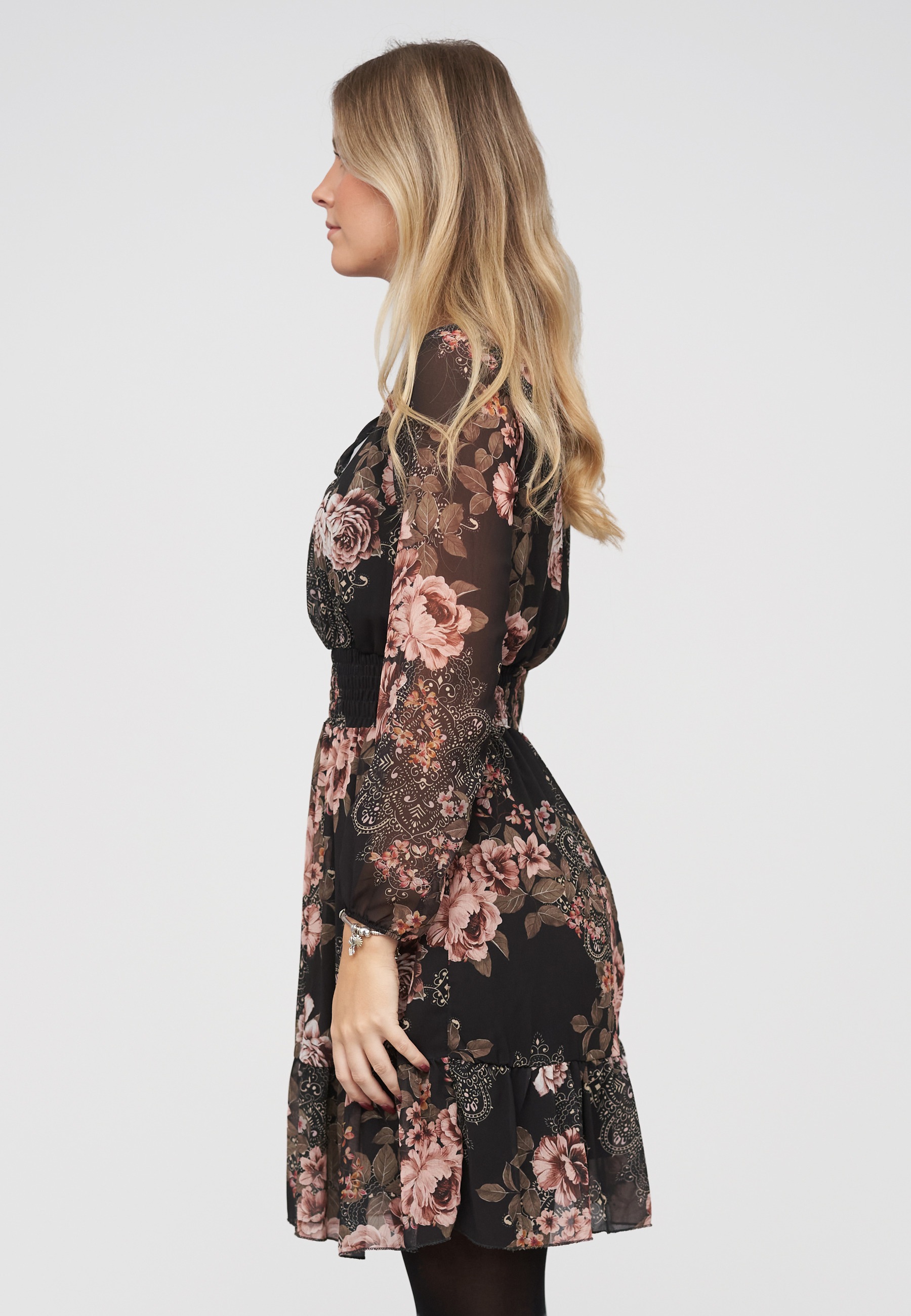 CLOUD 5IVE A-Linien-Kleid »CLOUD 5IVE Longsleeve Dress with flower print« 1 tlg.