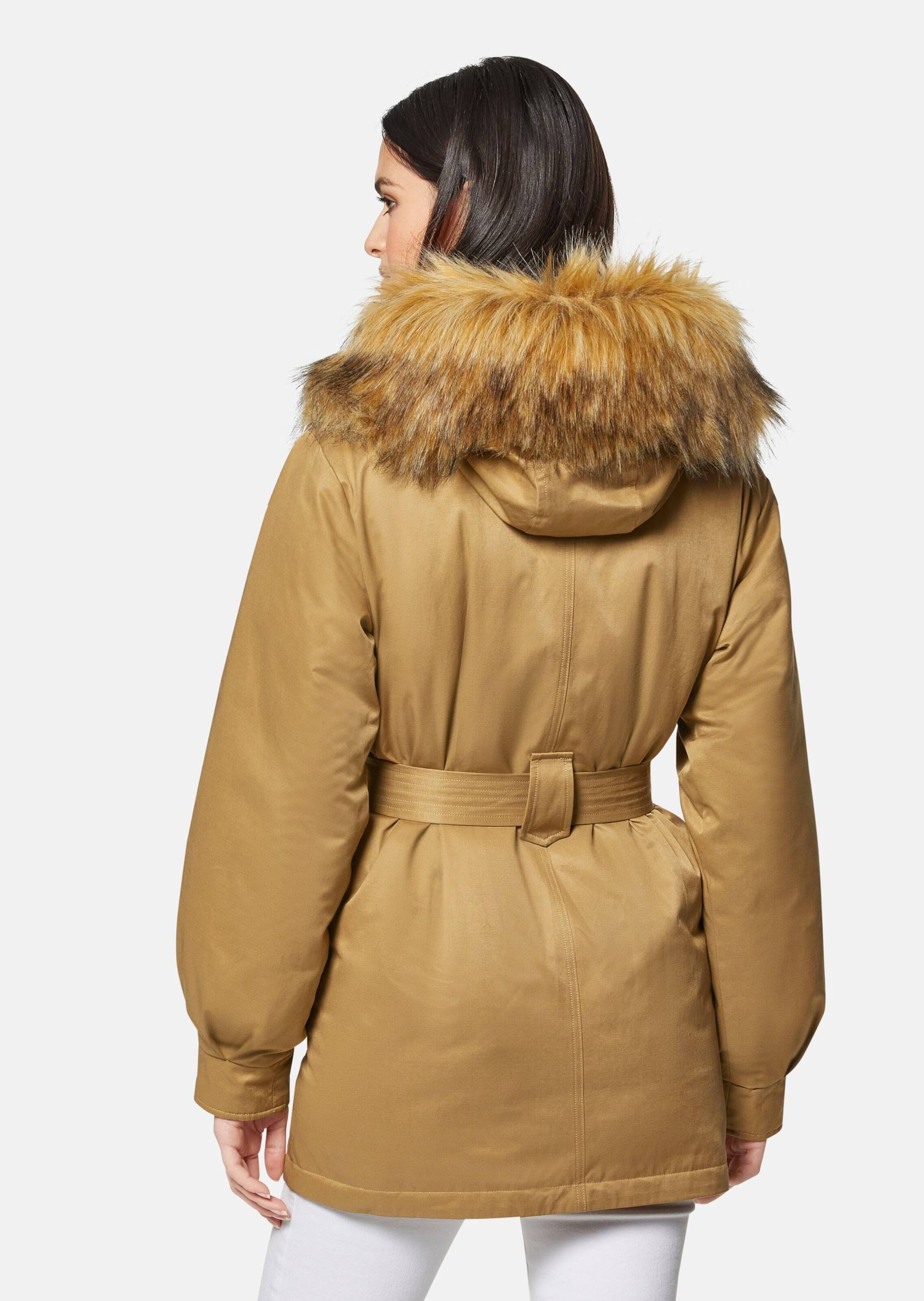 MADELEINE Trenchcoat »Parka Parka mit Kapuze und abnehmbarem Fake-Fur«