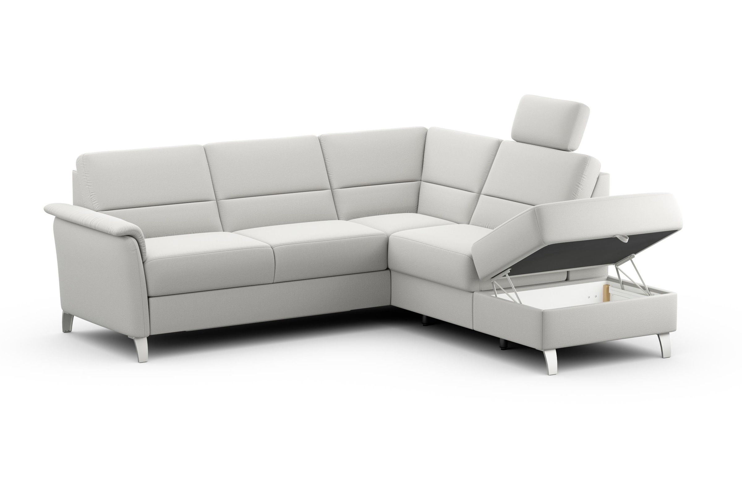 sit&more Ecksofa »Palmera L-Form«, Federkern, wahlweise mit Bettfunktion und mit/ohne Stauraum