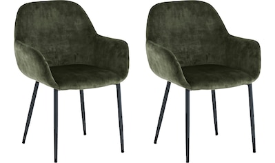 TOM TAILOR HOME Schalenstuhl »T-VELVET ARMCHAIR«, (Set), 2 St., Samtstoff  STC | BAUR